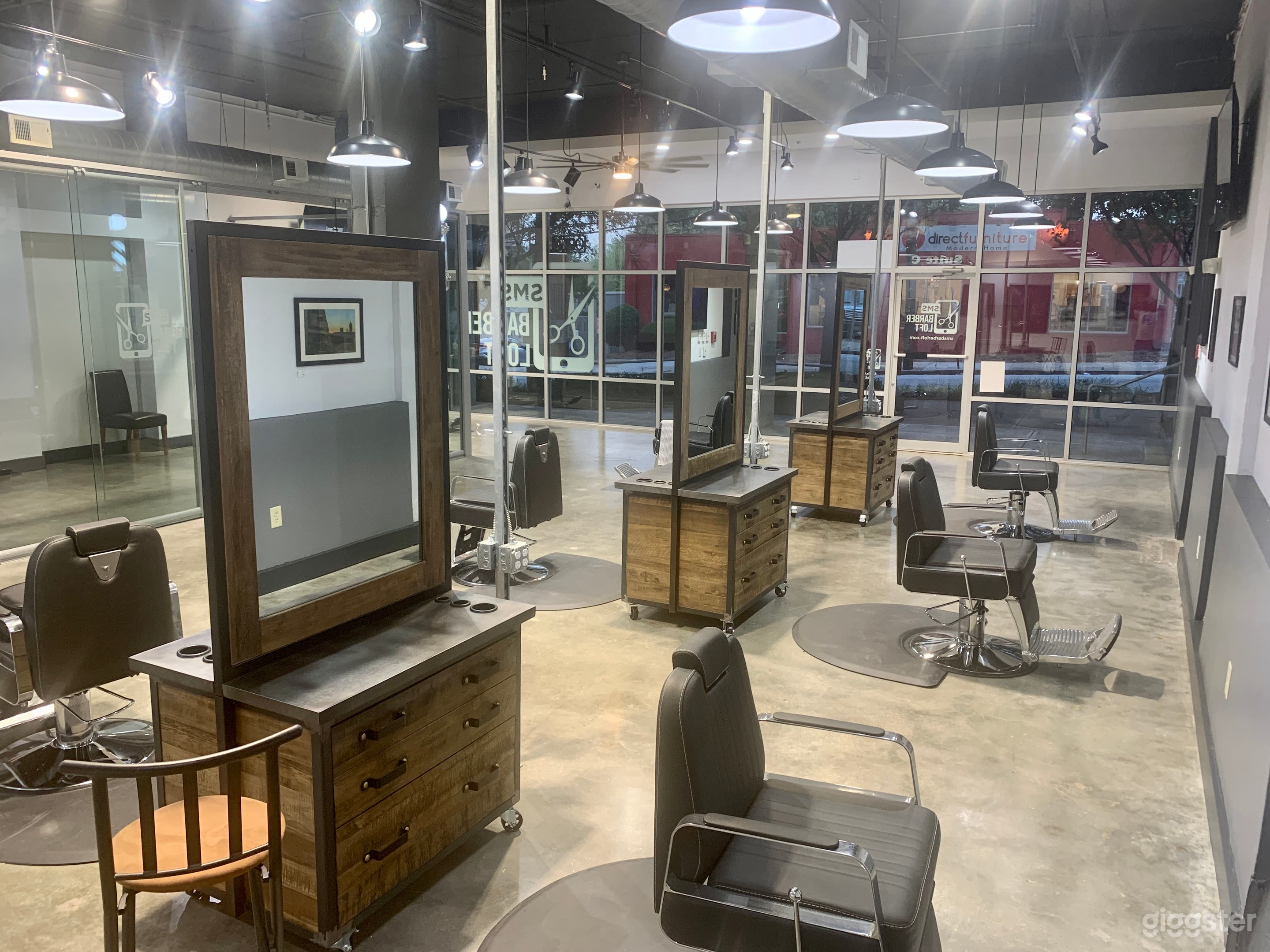 Barber Chairs &amp; Stations socially distanced 