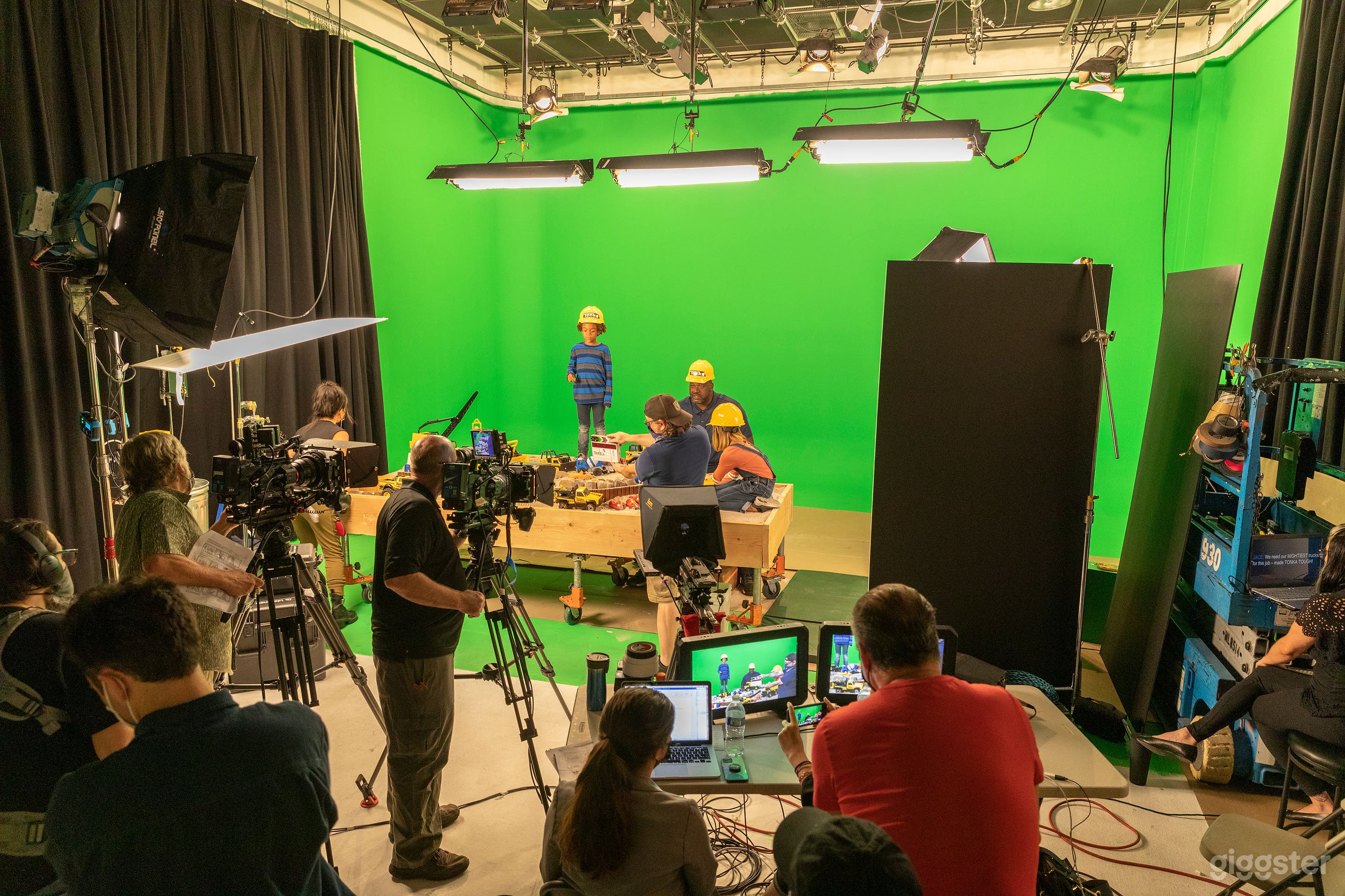 Commercial shoot in studio featuring Shaq