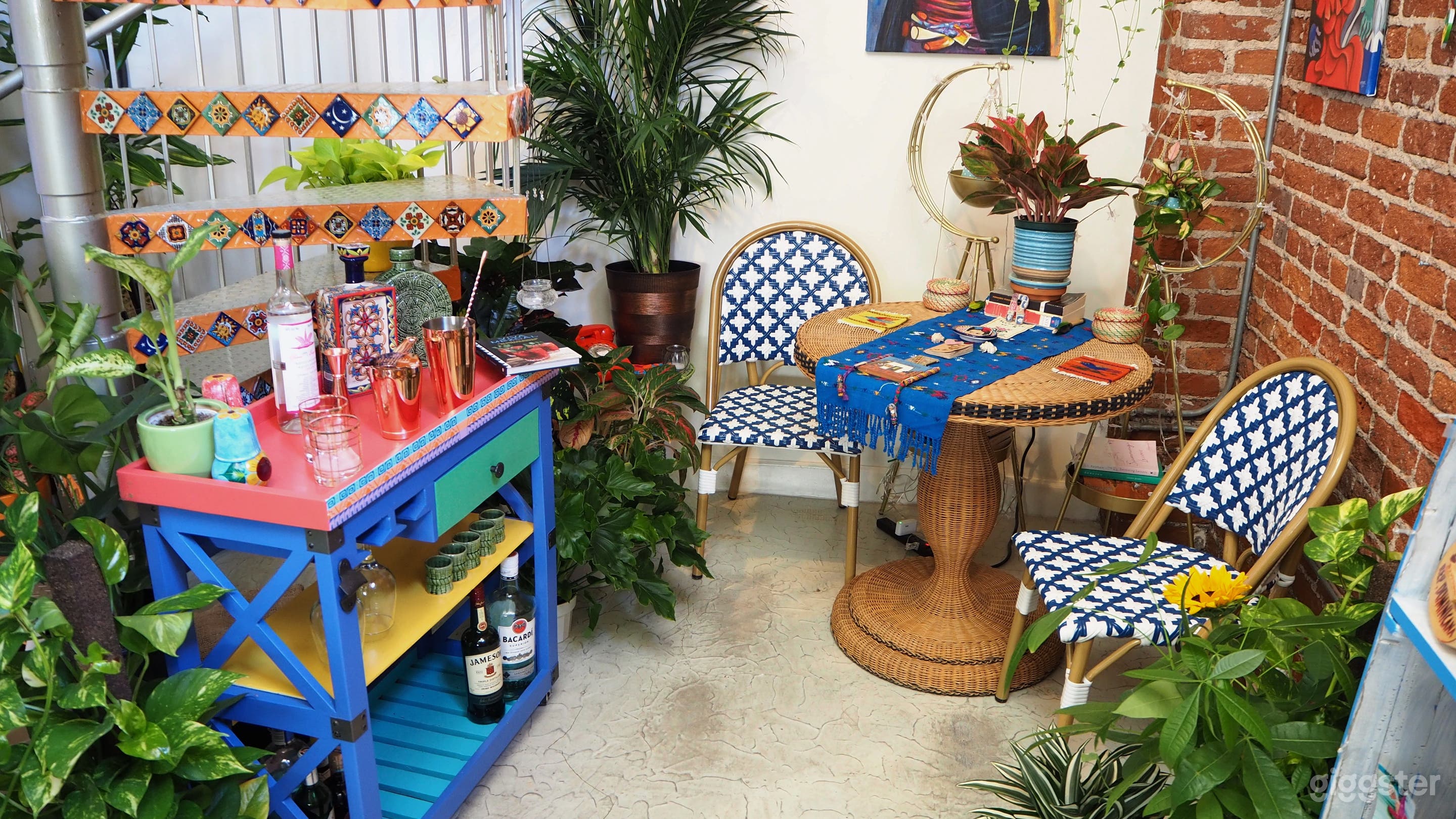 Mexican Alebrije bar cart to compliment a dining experience