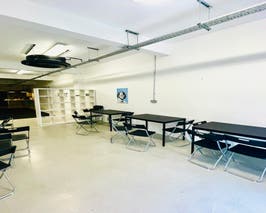  Office and classroom space for a small team, or use the whole area for workshops and larger meetings.  