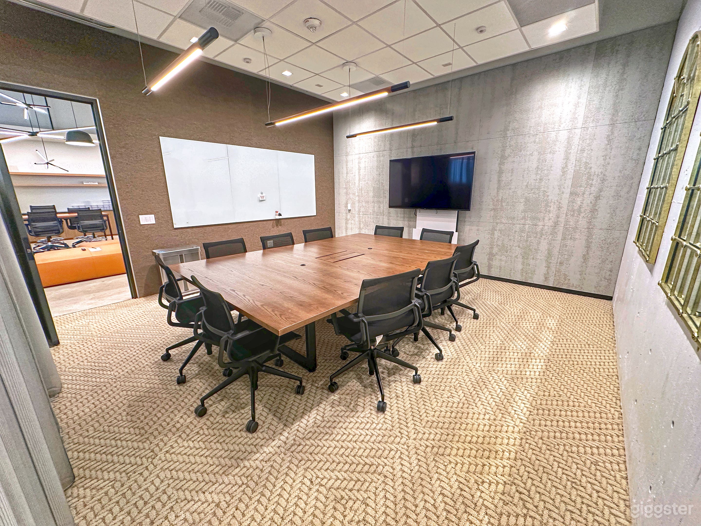 Conference room with white board