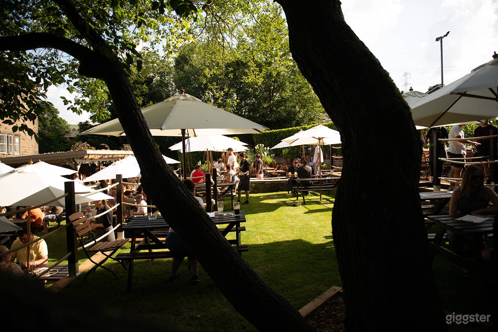 Garden areas to rear of building