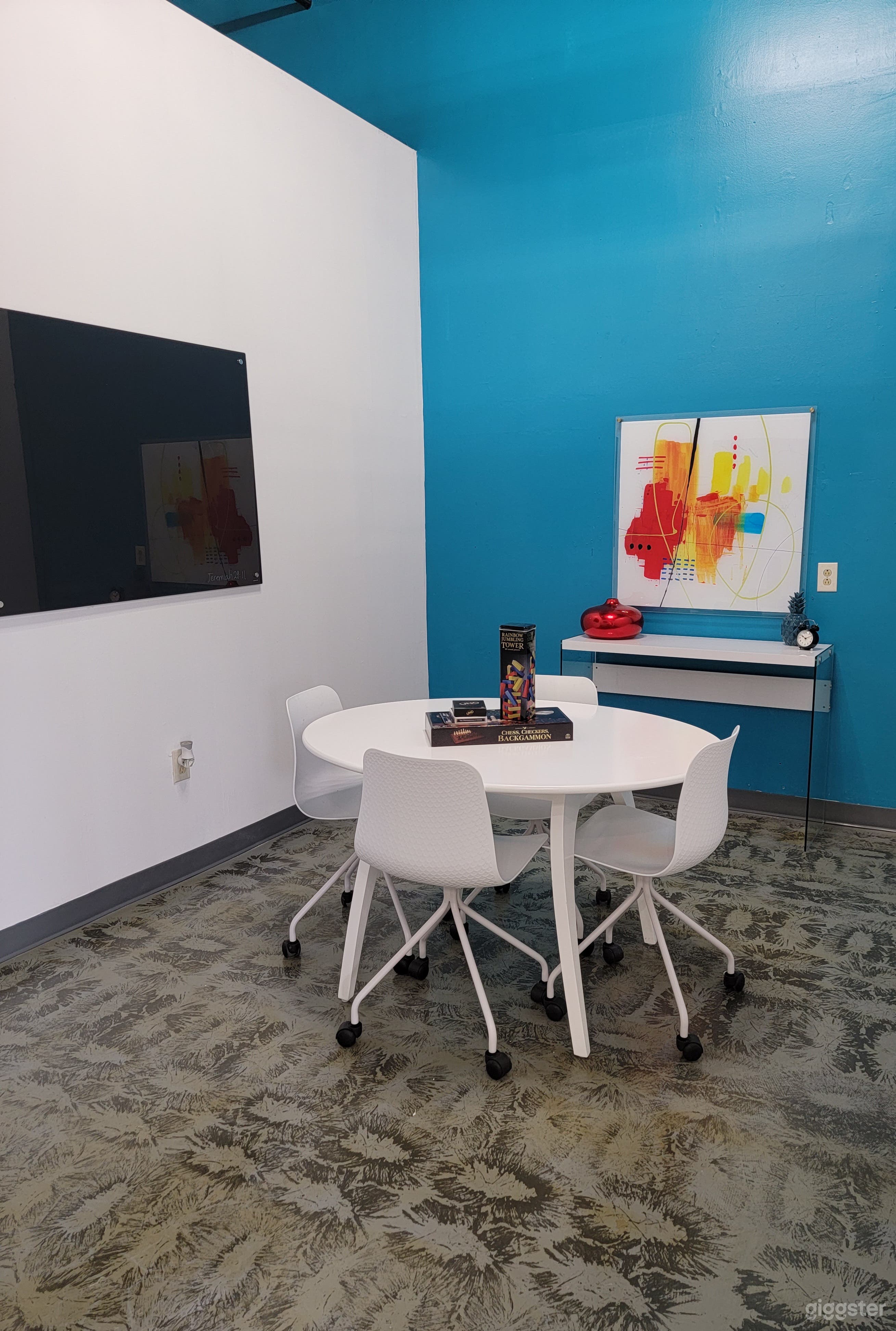 Small conference room. Seats 4-6 persons. All furniture movable