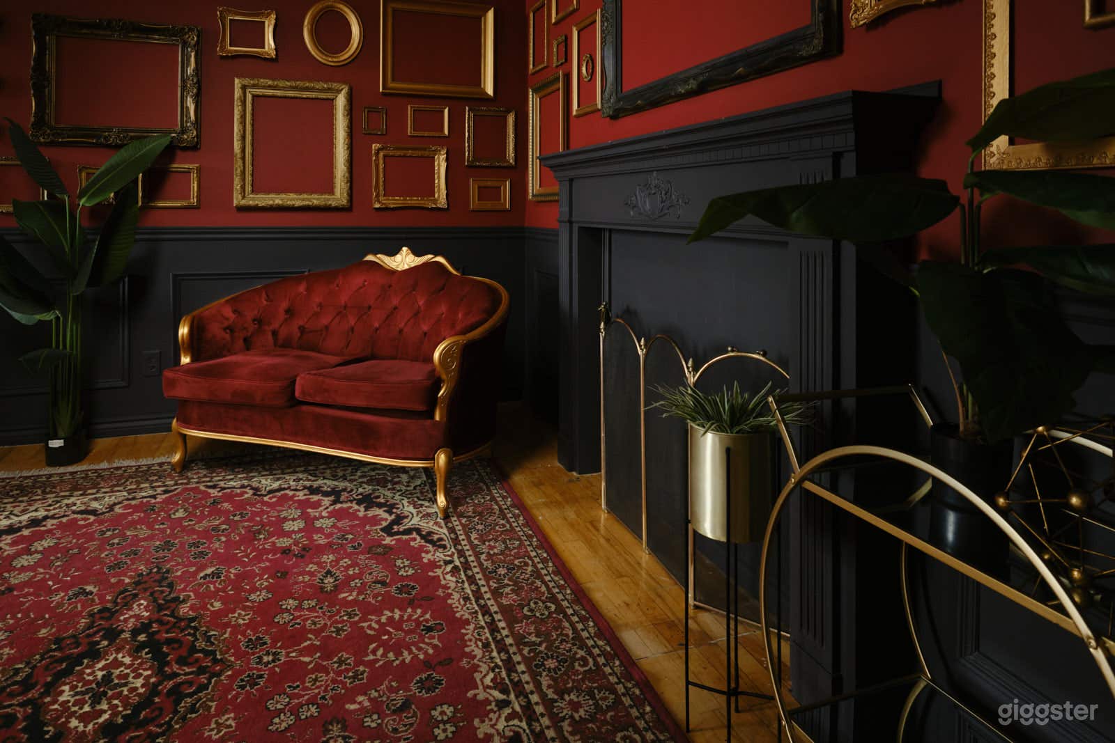 The red mantle wall with it's luxurious textures