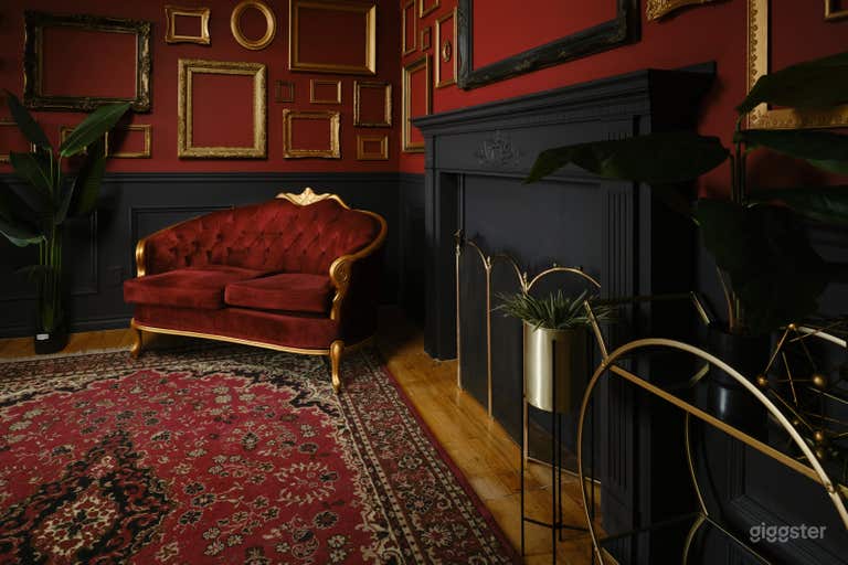  The red mantle wall with it&#x27;s luxurious textures 