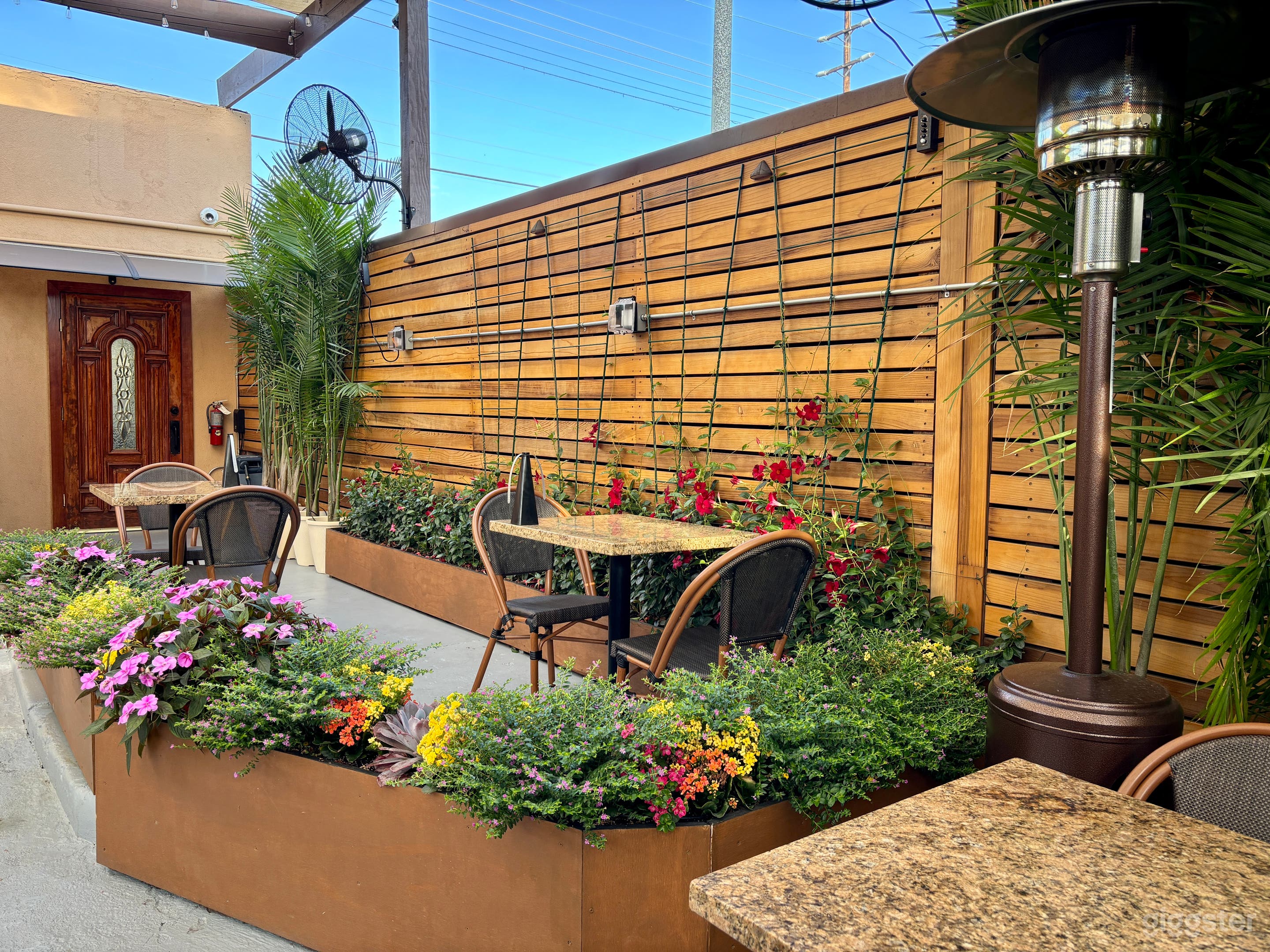 French Coffee Shop and Patio with lush greenery Photo 2