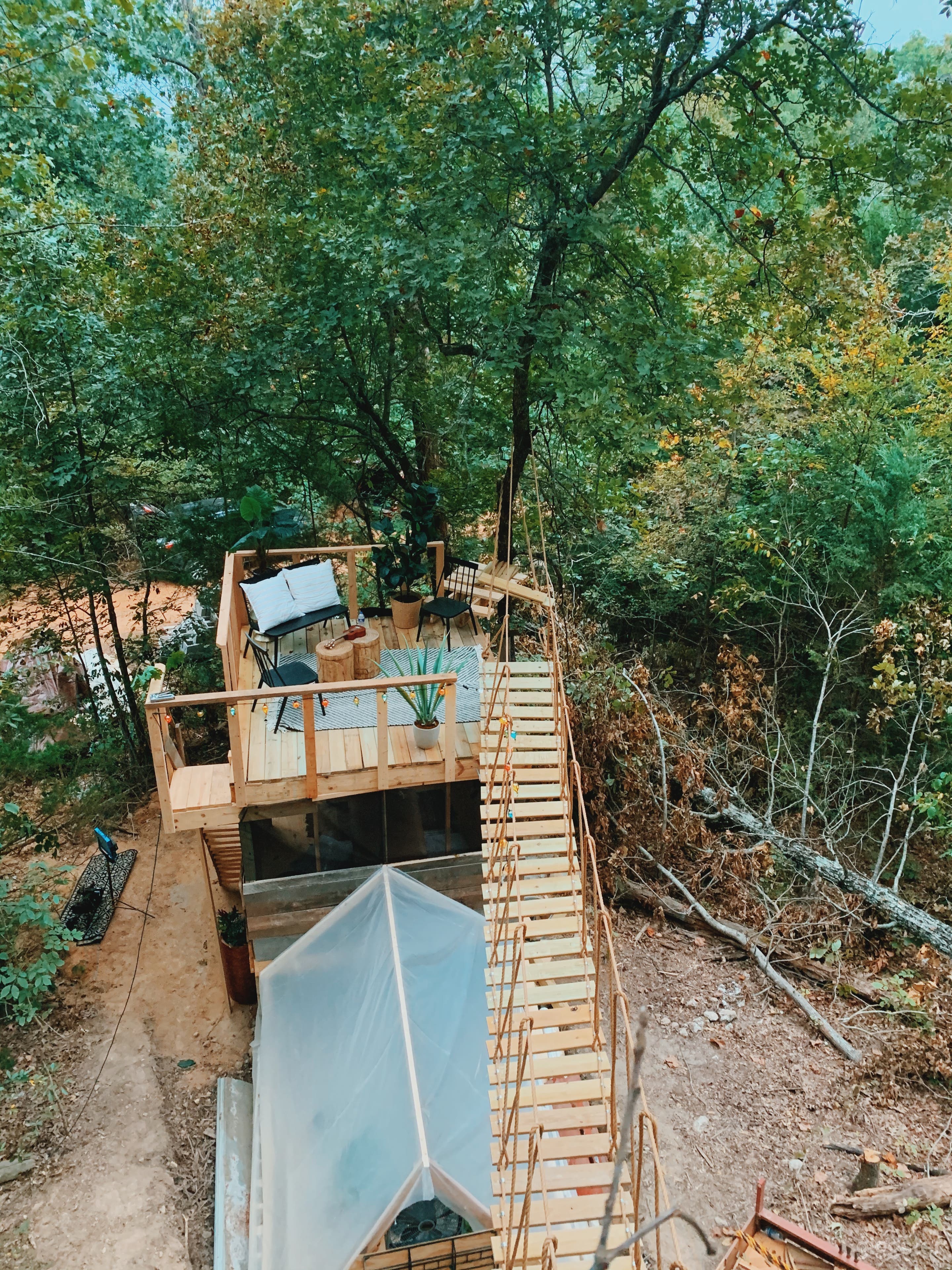 View from the roof deck on top of the piano room. 