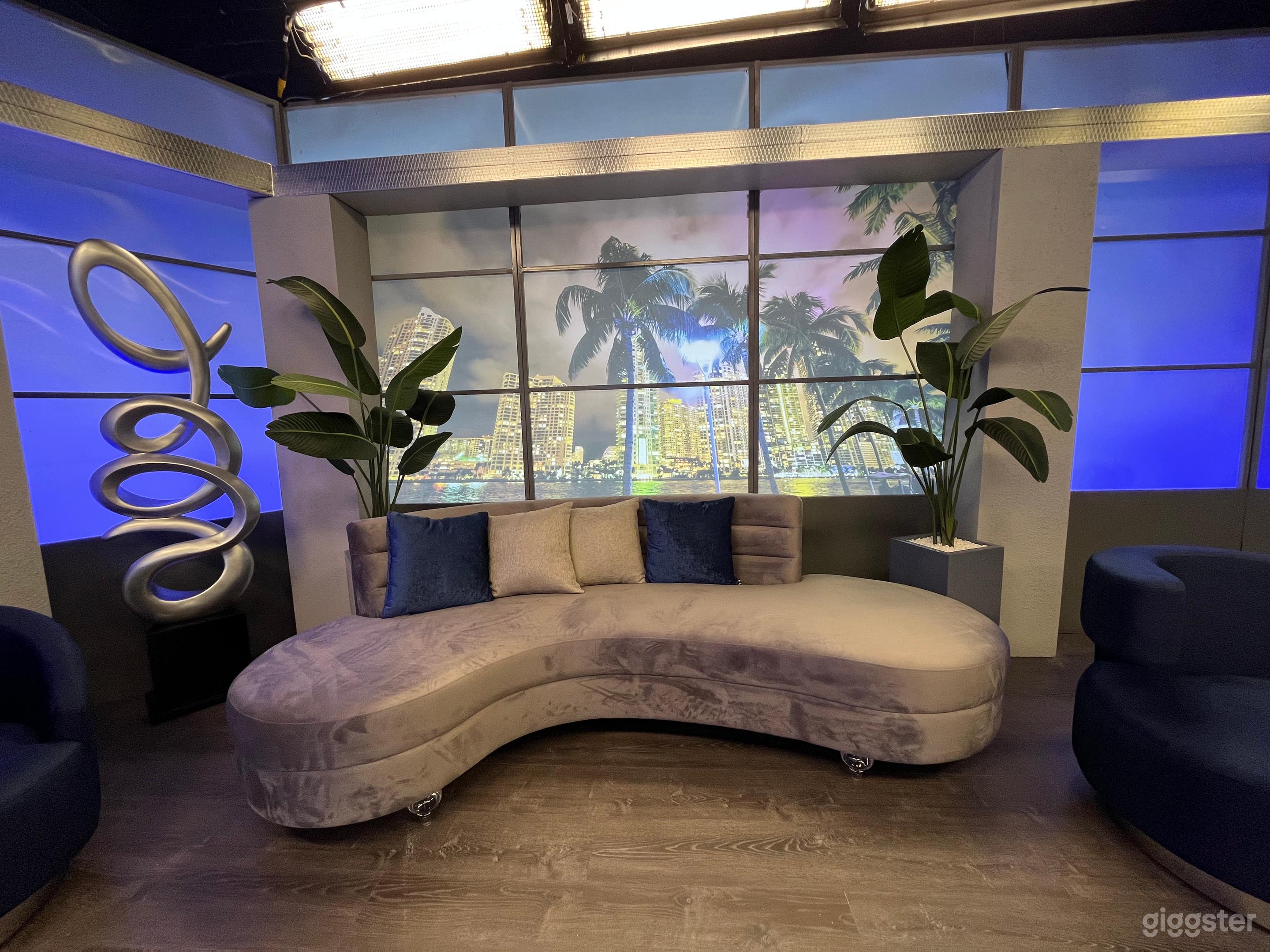 Talk Show Set in Broadcast Studio Photo 2