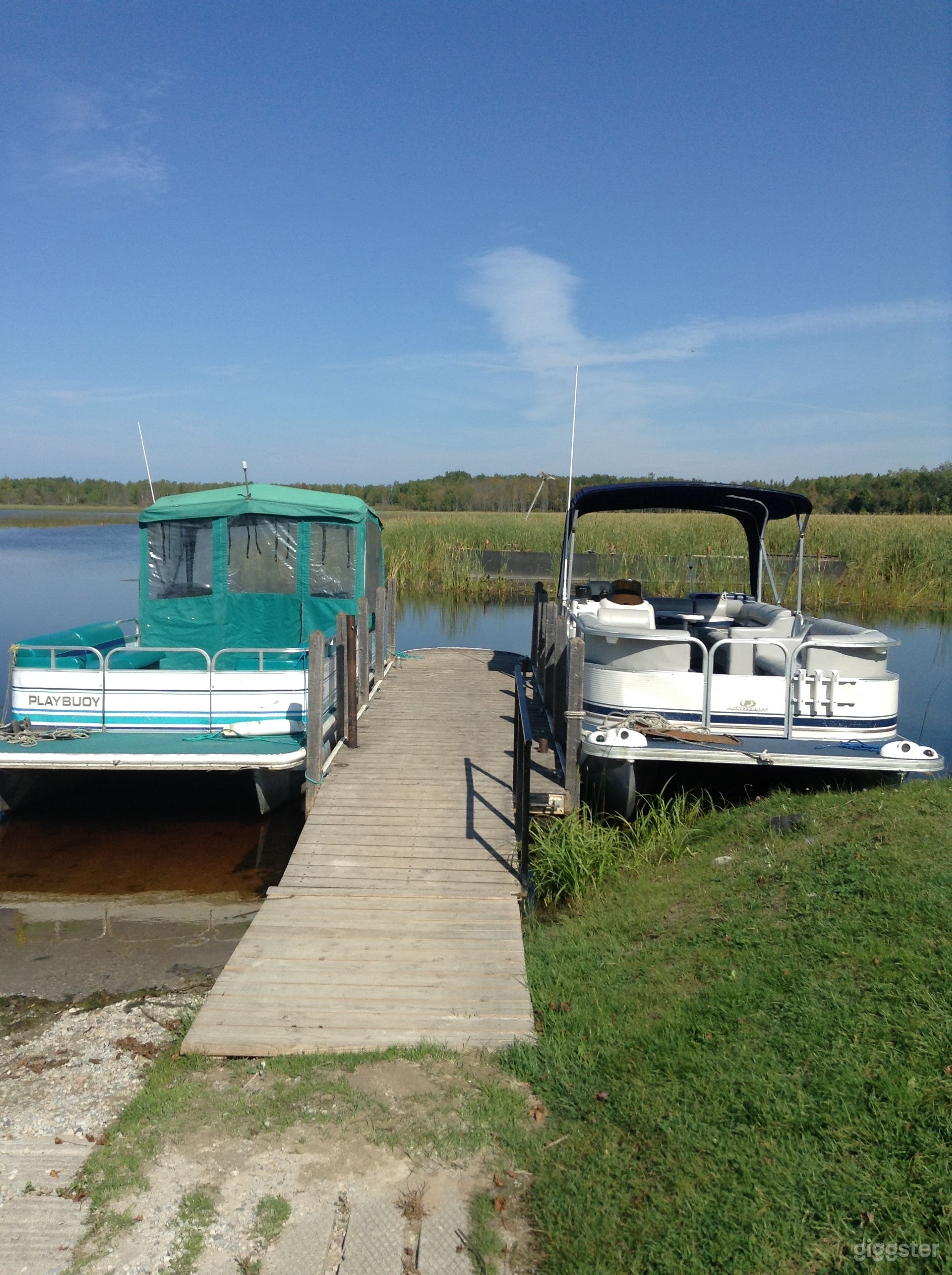 We have 7 pontoon boats some set up with fishing seats and live wells. All with GPS