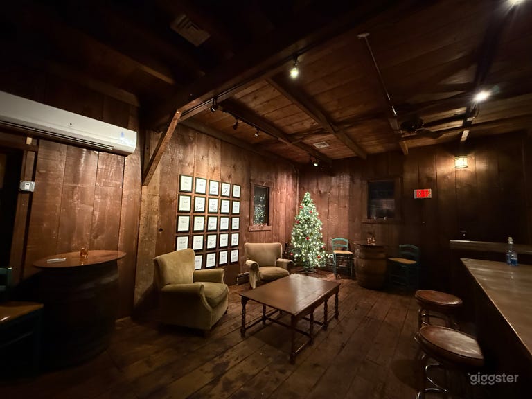  1800s Barn Tasting Room at Christmas 