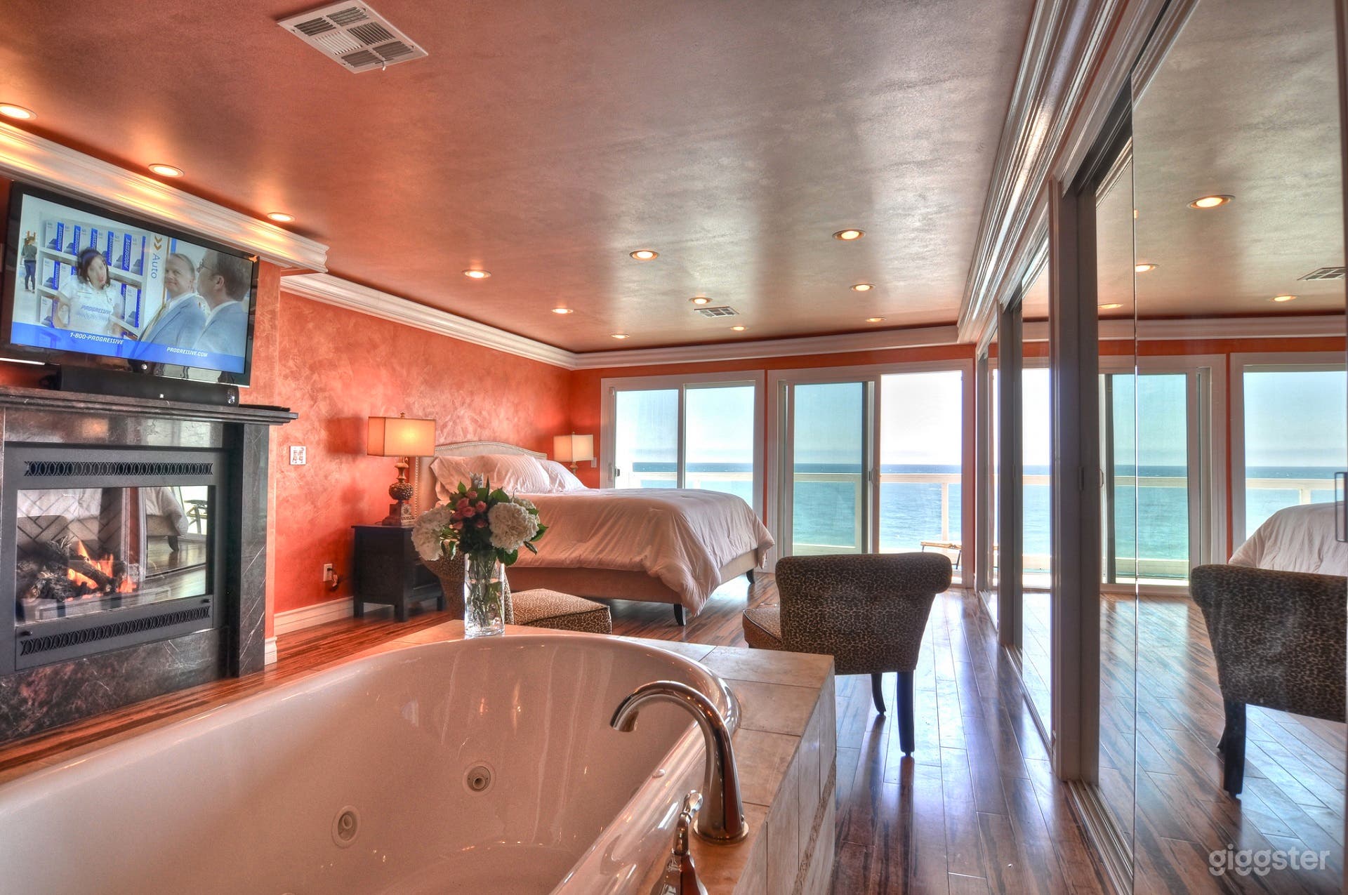 Master Suite with its own private Balcony and the Jacuzzi Tub faces the amazing Ocean Views!!