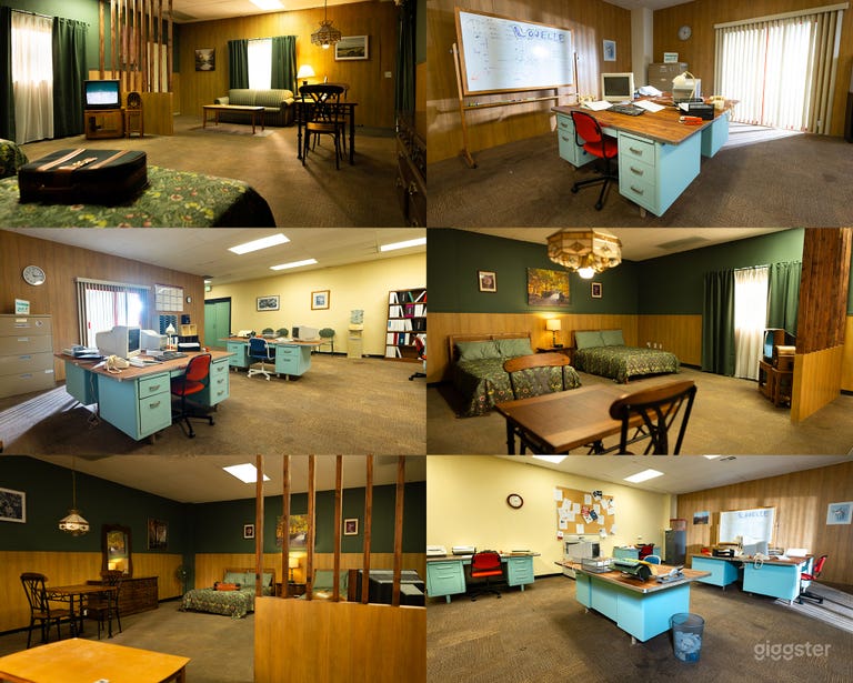  Oficina Vintage y Habitación de Motel / Recepción 