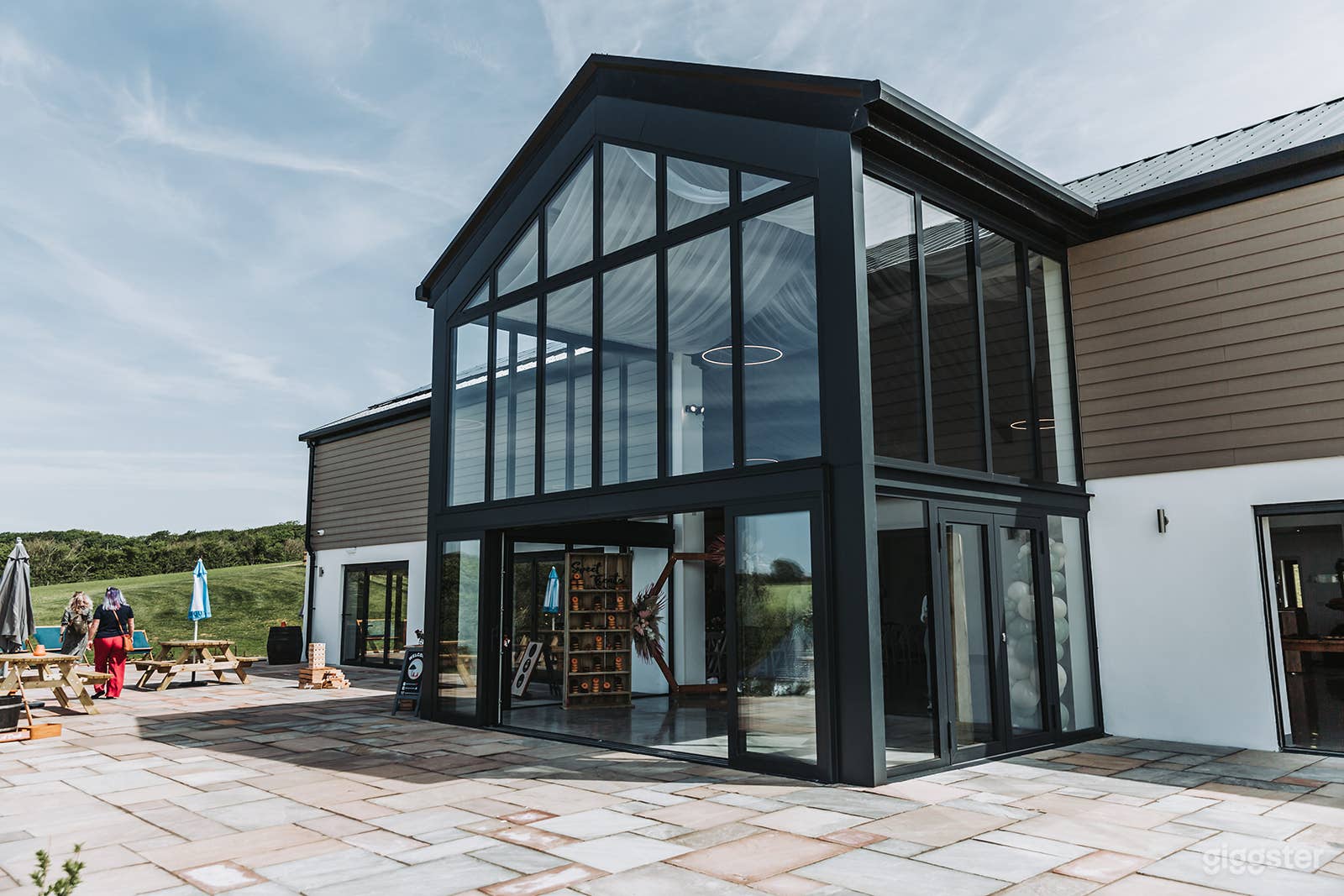 Glass Fronted Venue Overlooking Lakes on a Farm Photo 4