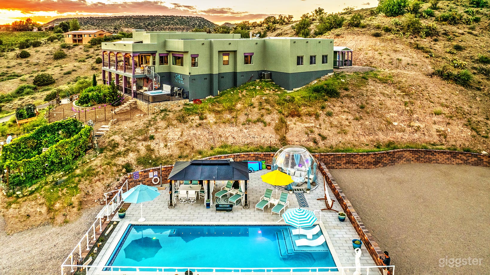 Private retreat situated on 2.5 acres.