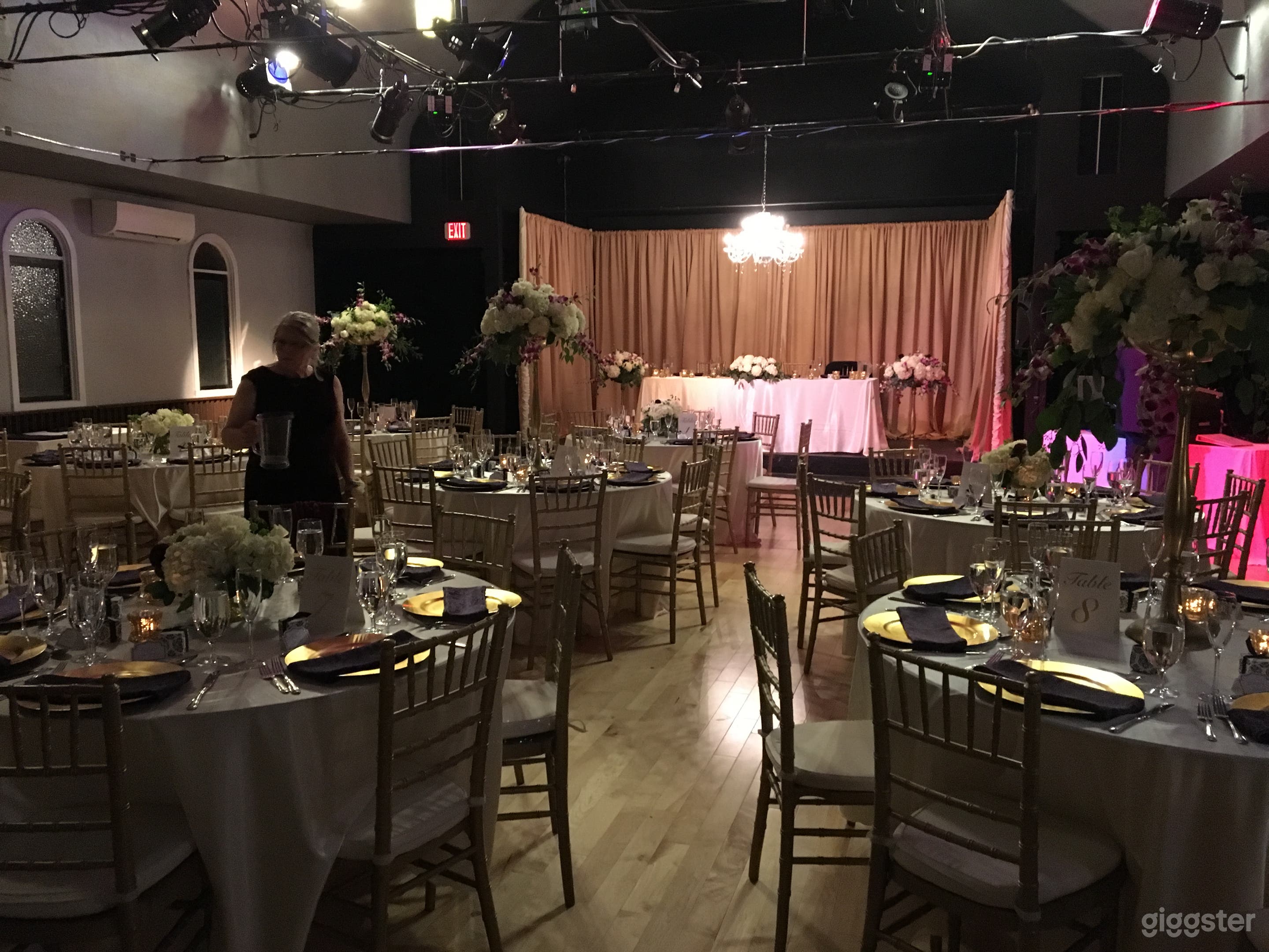 Wedding reception set up