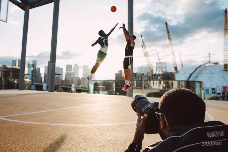 Photoshoot on the rooftop basketball court 
