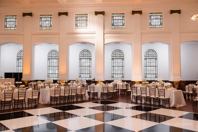  Sanctuary with large black and white dance floor 