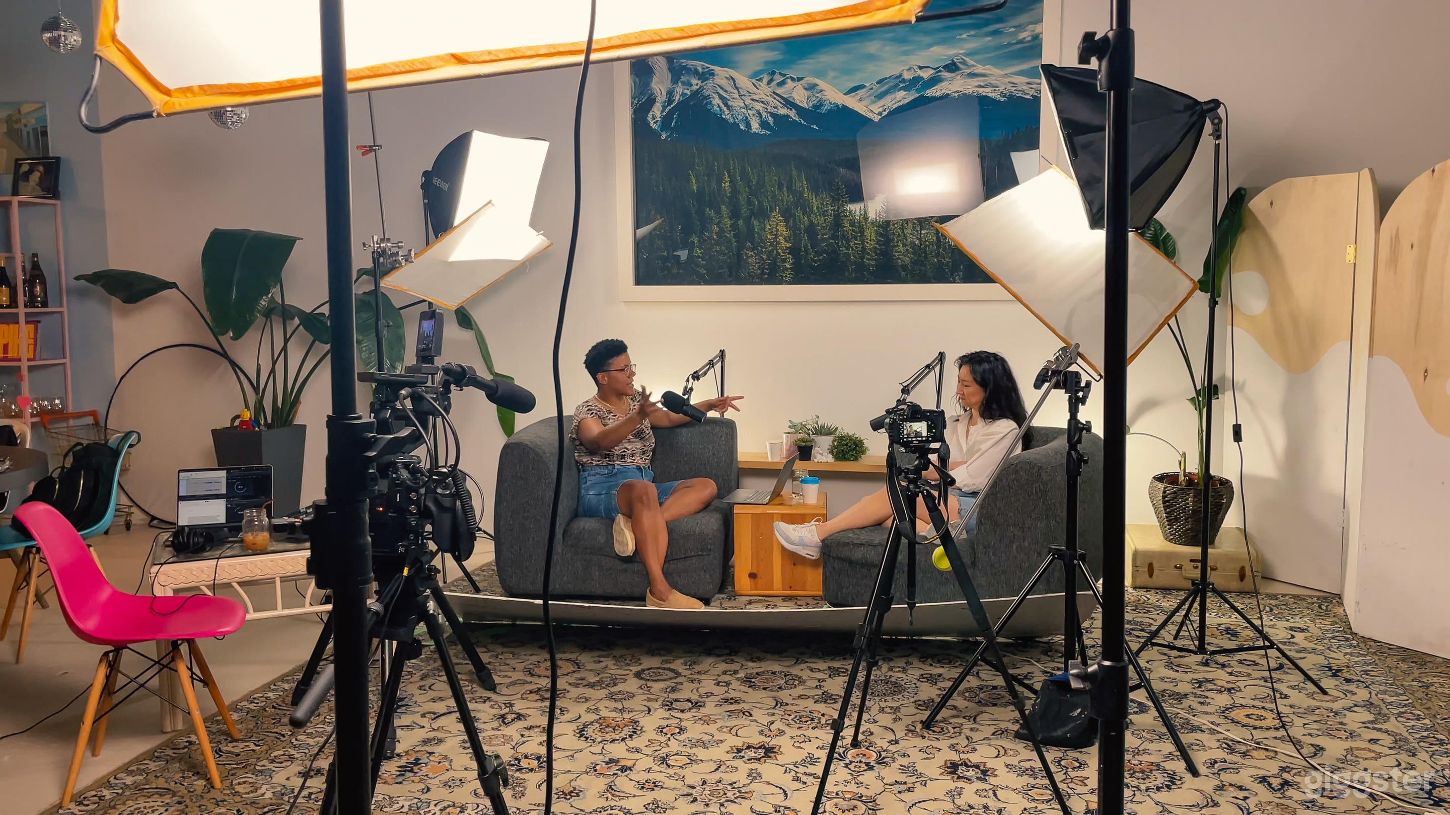 Podcasting, documentary interviews.