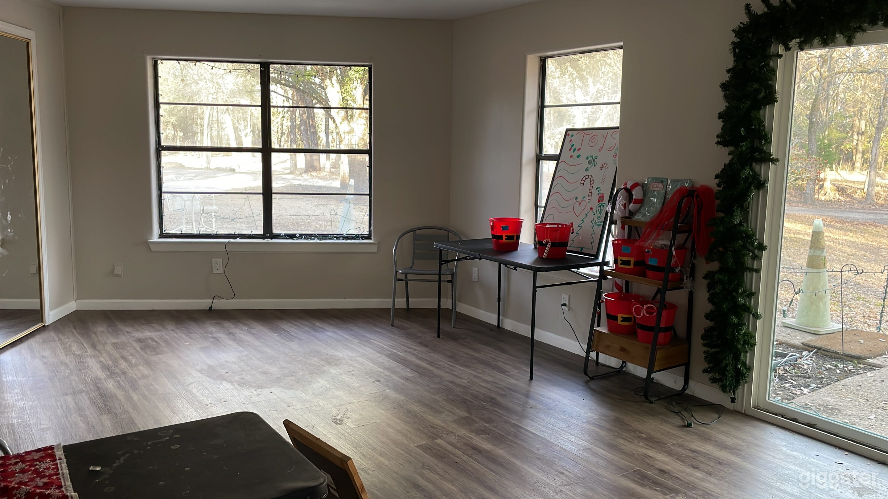 One of the bedrooms of the big house