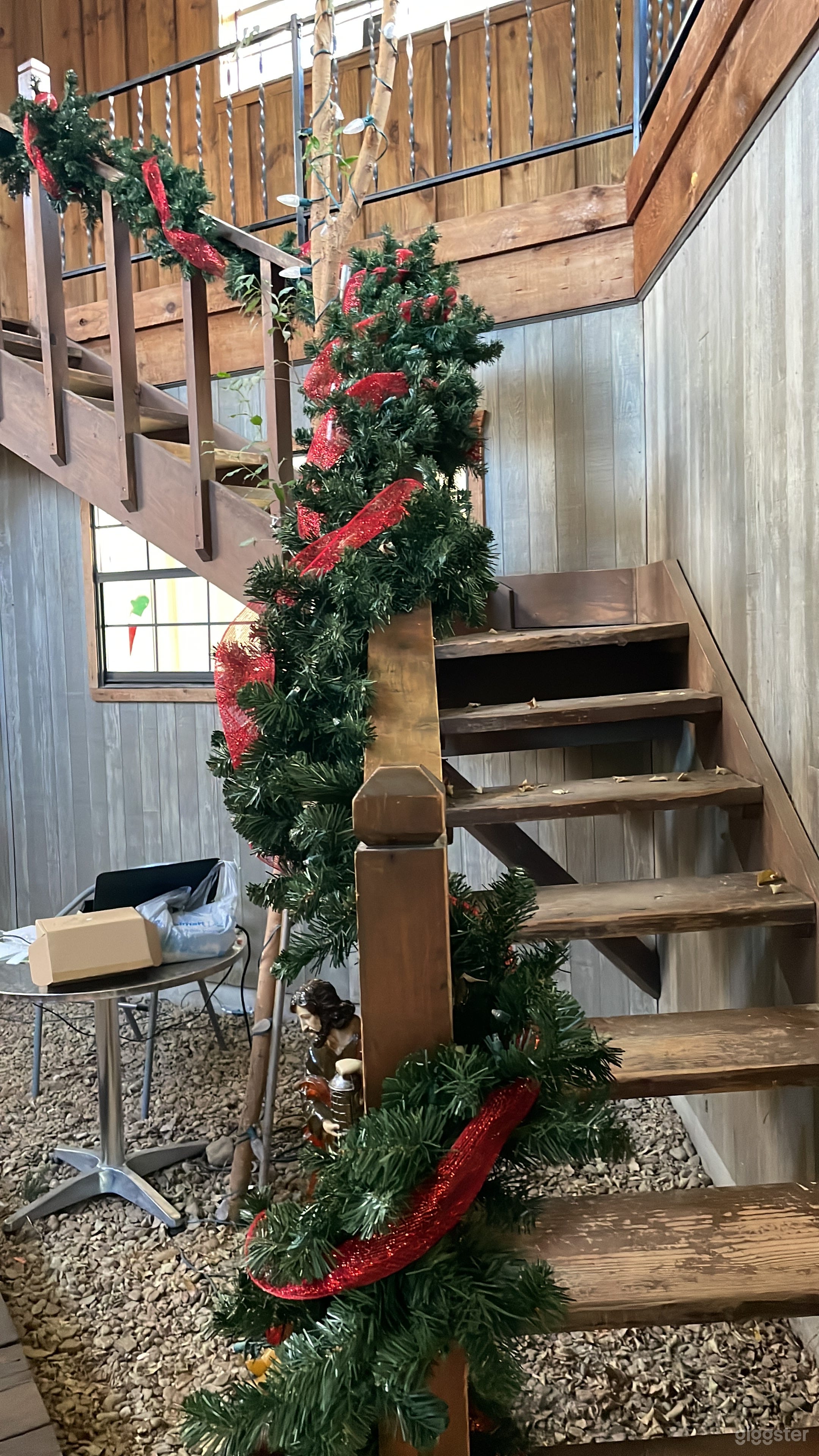 The stairs to the atrium