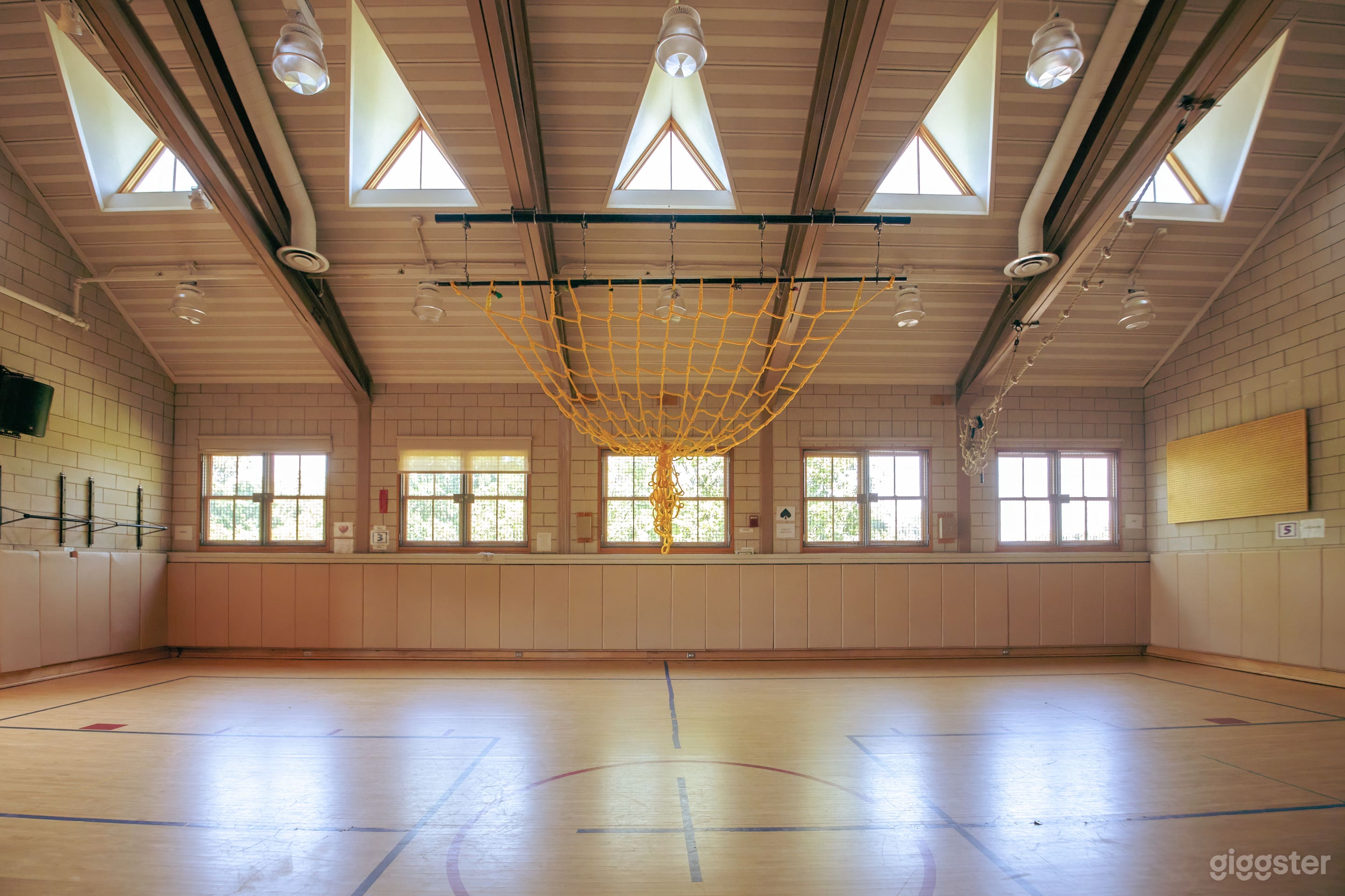 Contemporary Gym with Natural Wood Tones Photo 4