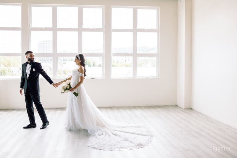  Wedding Portraits are a common occurrence in the studio especially when you need even light or a cover from the rain! 