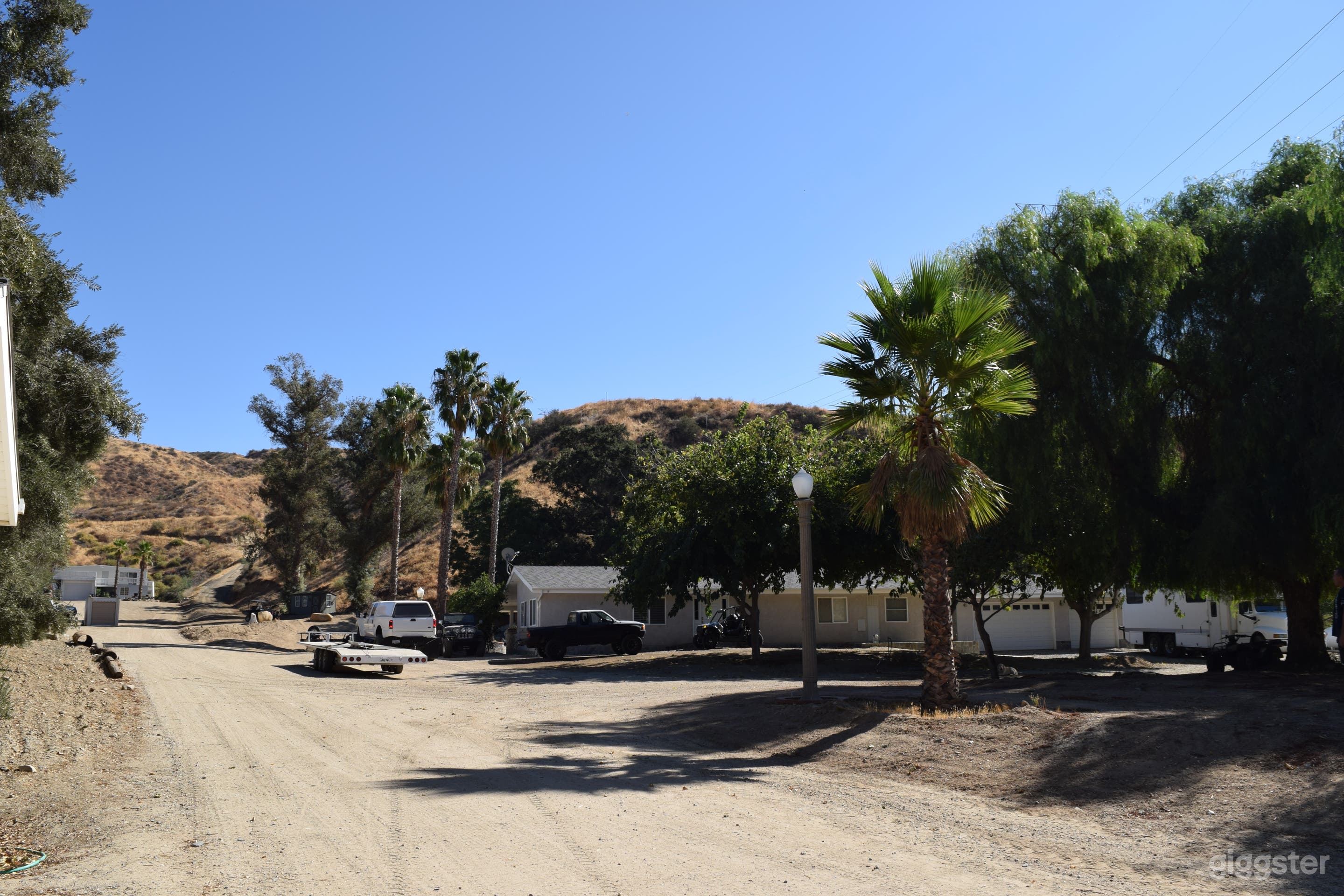 Main entrance to property. All dirt areas can be modified to your needs if requested.