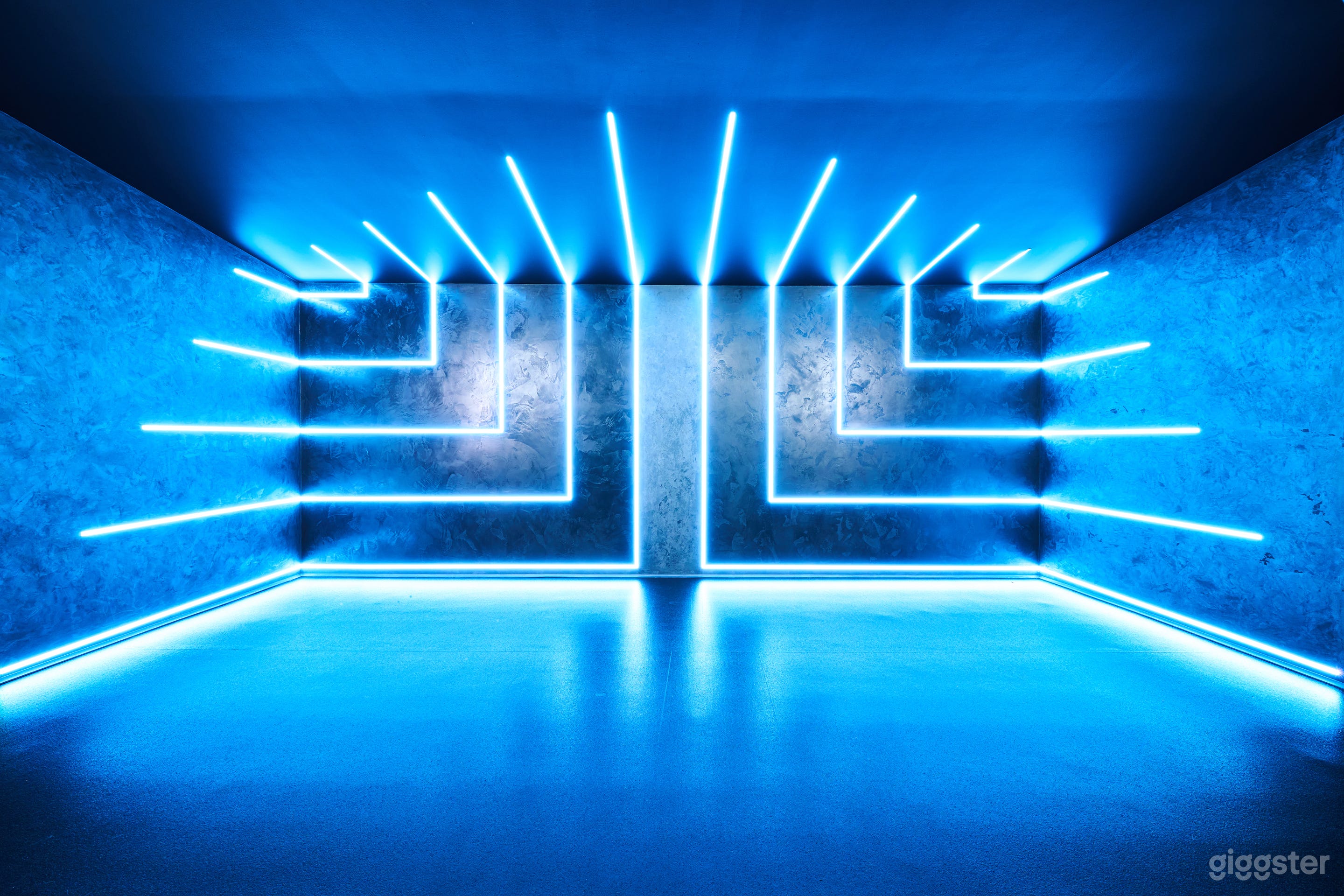 Ice Blue - The flooring is rubber which not only offers comfort, it's quiet too. 