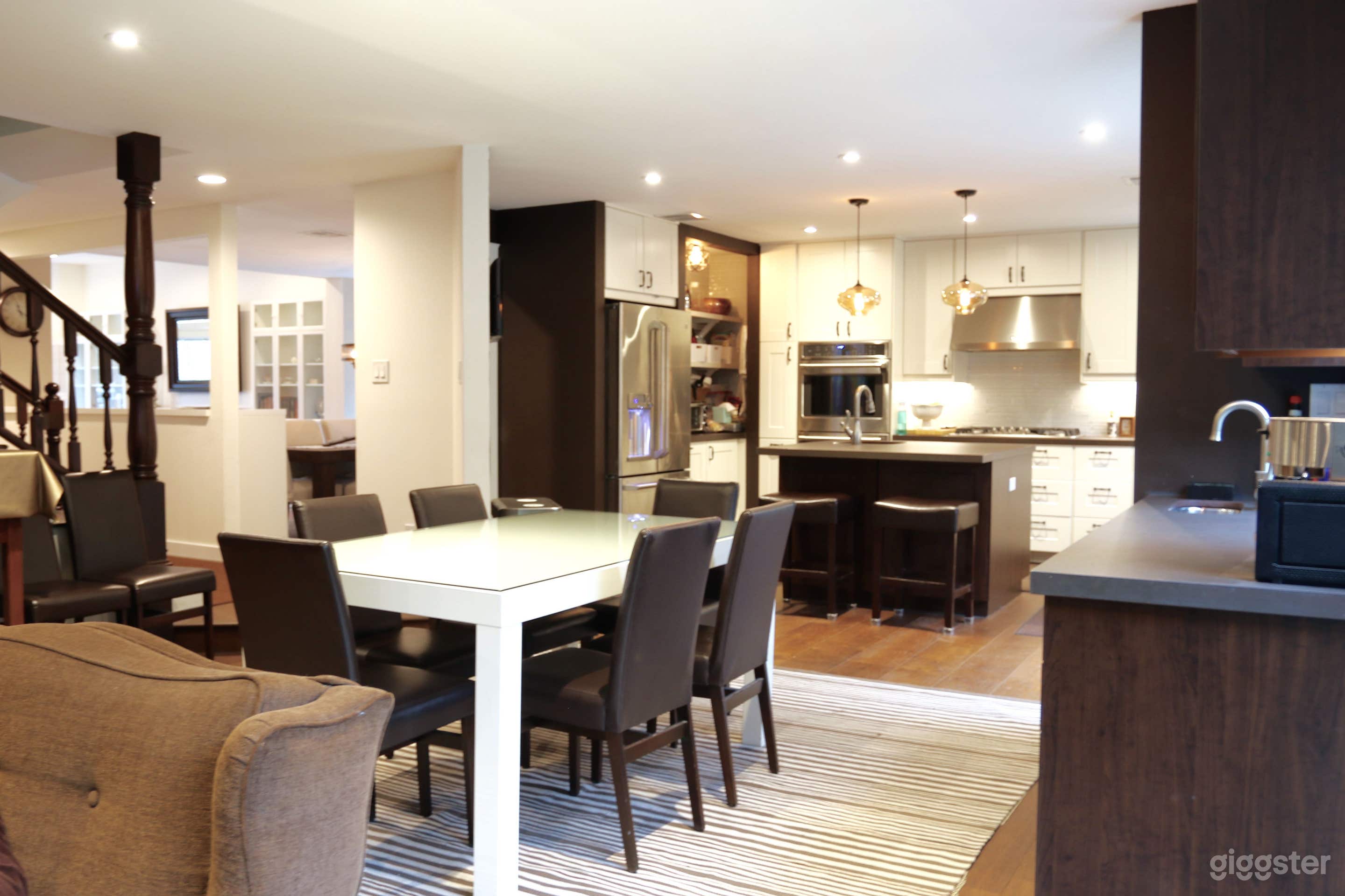 Downstairs Family Room/Den Looking Towards Entryway/Kitchen