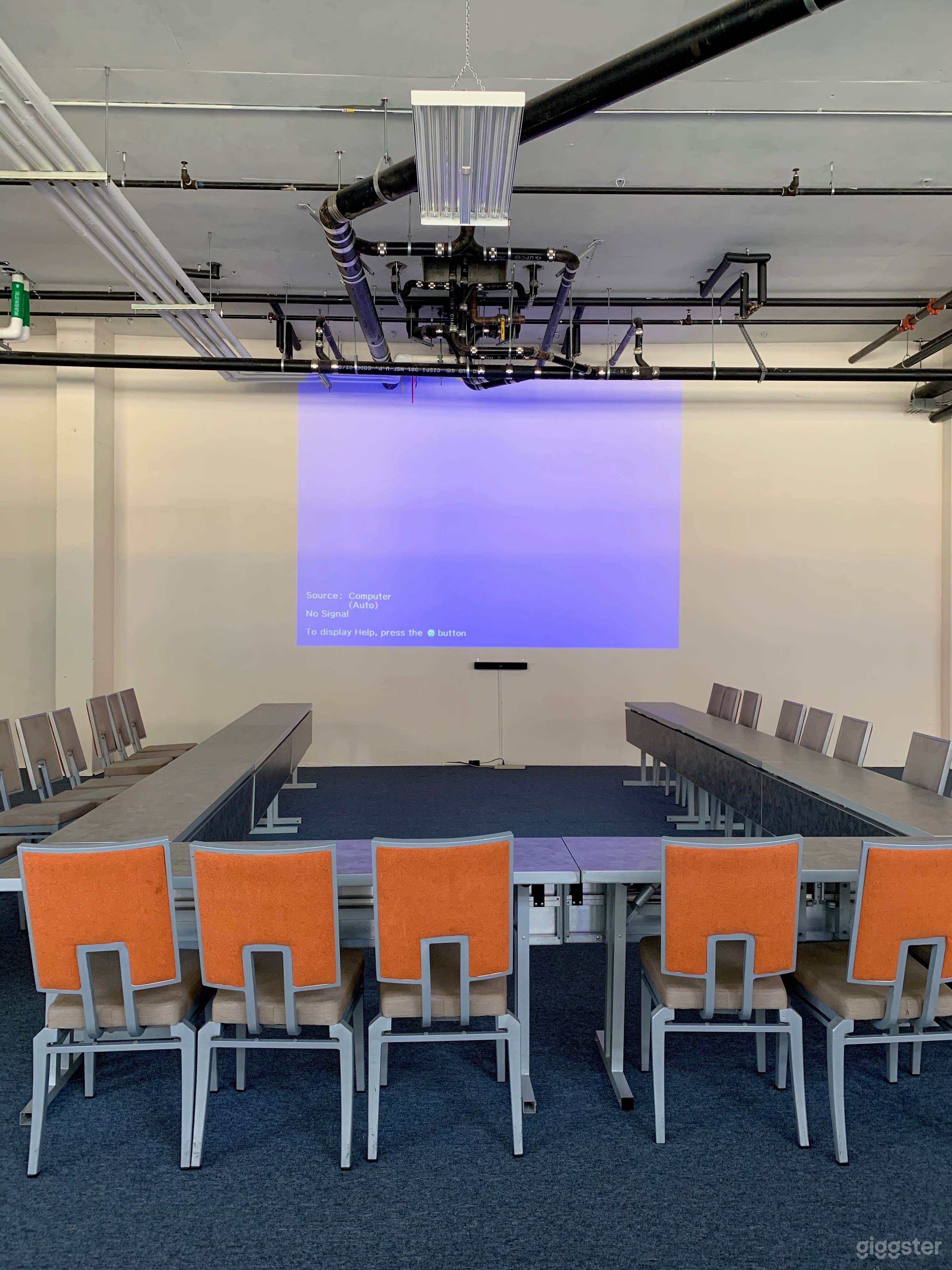 Orange Chairs &amp; Tables included with your rental.