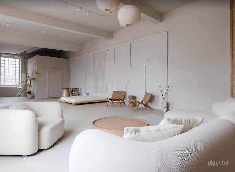  Ein minimalistisches, helles Japandi Loft Studio 