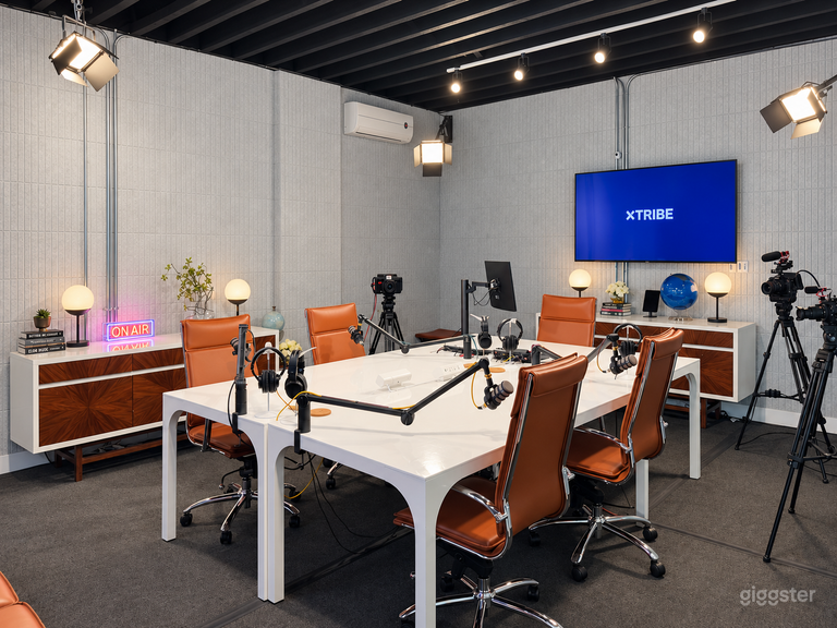  Professional, Live Stream Podcast Studio 