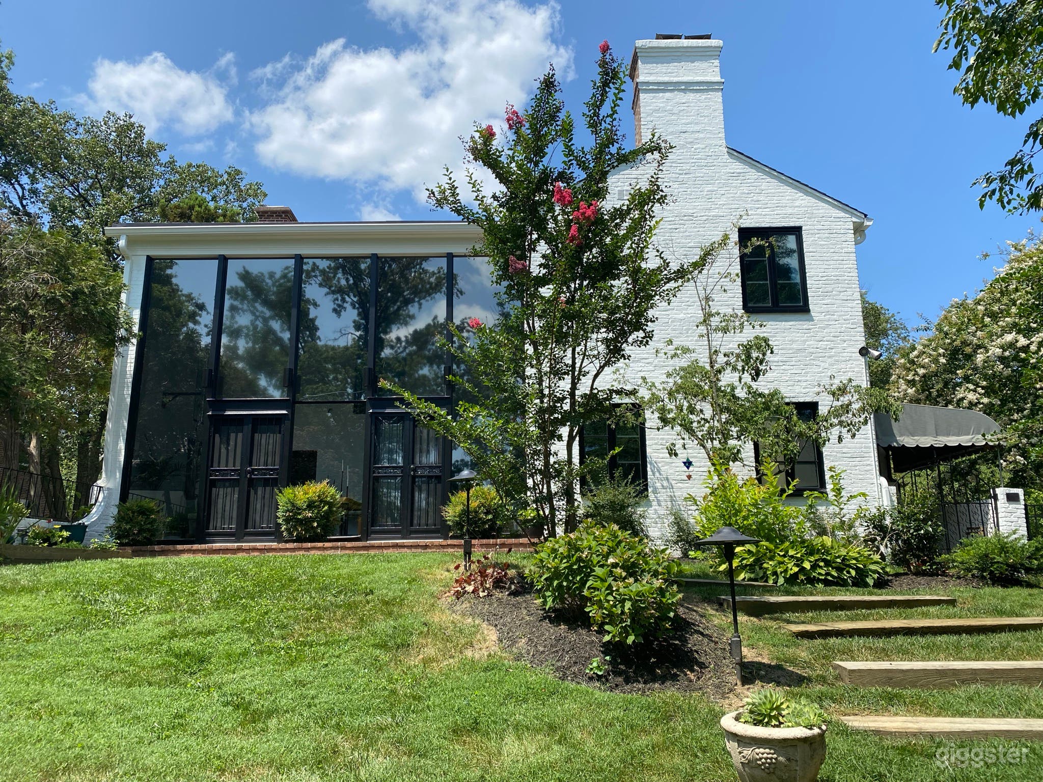 Exterior shot from the yard. 