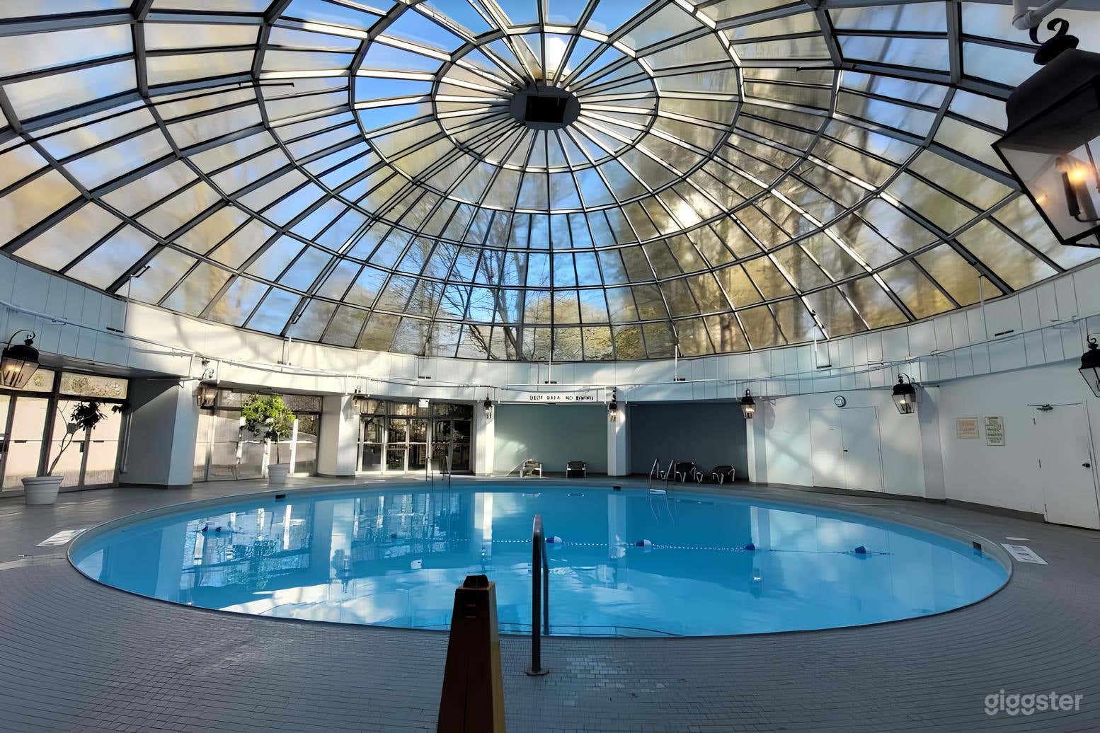 A Beautiful Indoor Glass-Domed Pool Photo 1