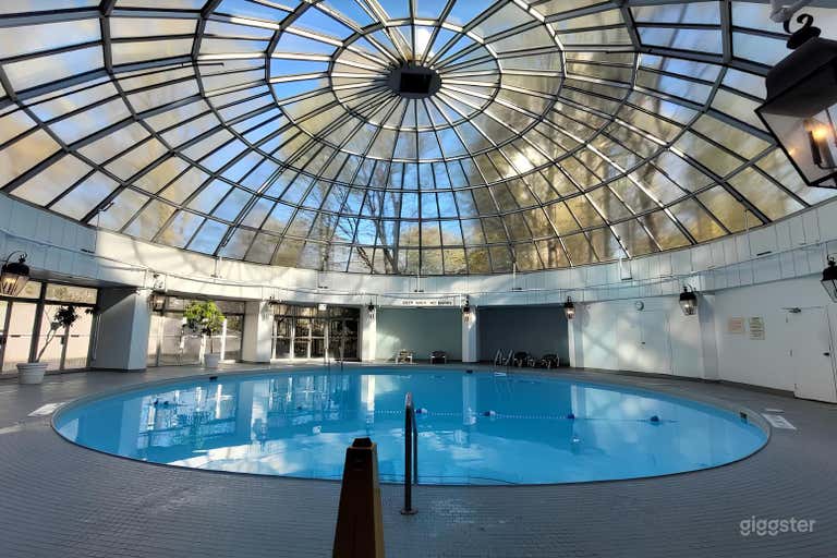  A Beautiful Indoor Glass-Domed Pool 