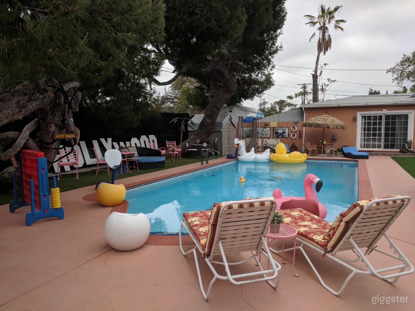 Recent tv commercials shot poolside; APPLE APP. GEICO, TOMMY CHONG DISPENSARY, RUE 21