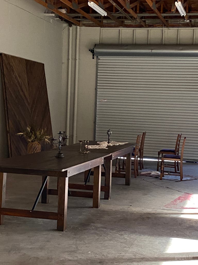  Roll up door for loading.  