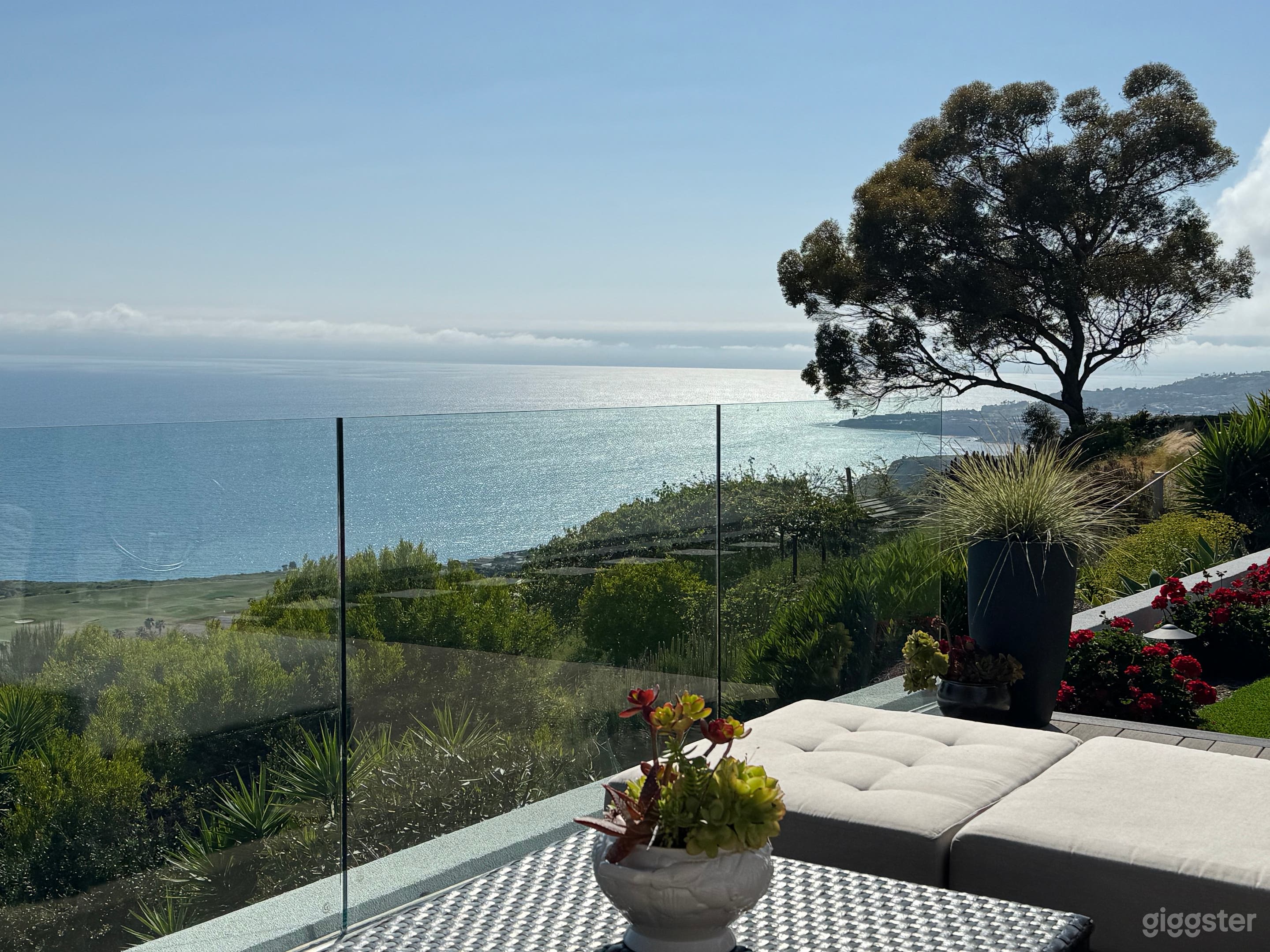 180° view off rear deck of Catalina Island, Trump Golf Course and the Terranea Resort. 