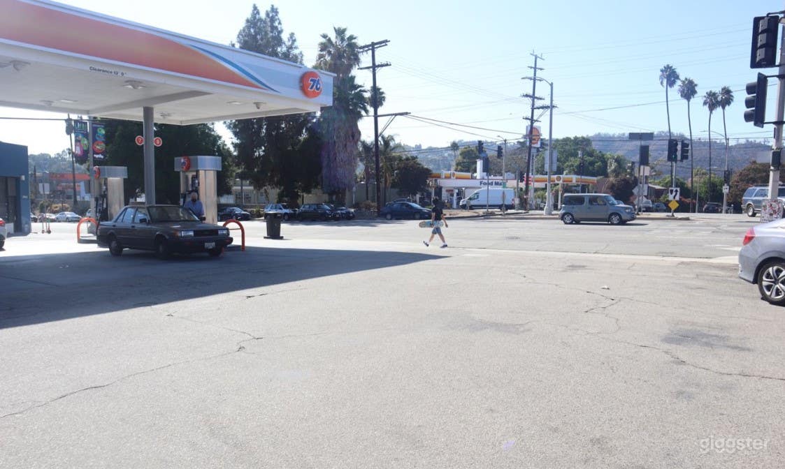 Gas Station with Huge Parking Lot Photo 1