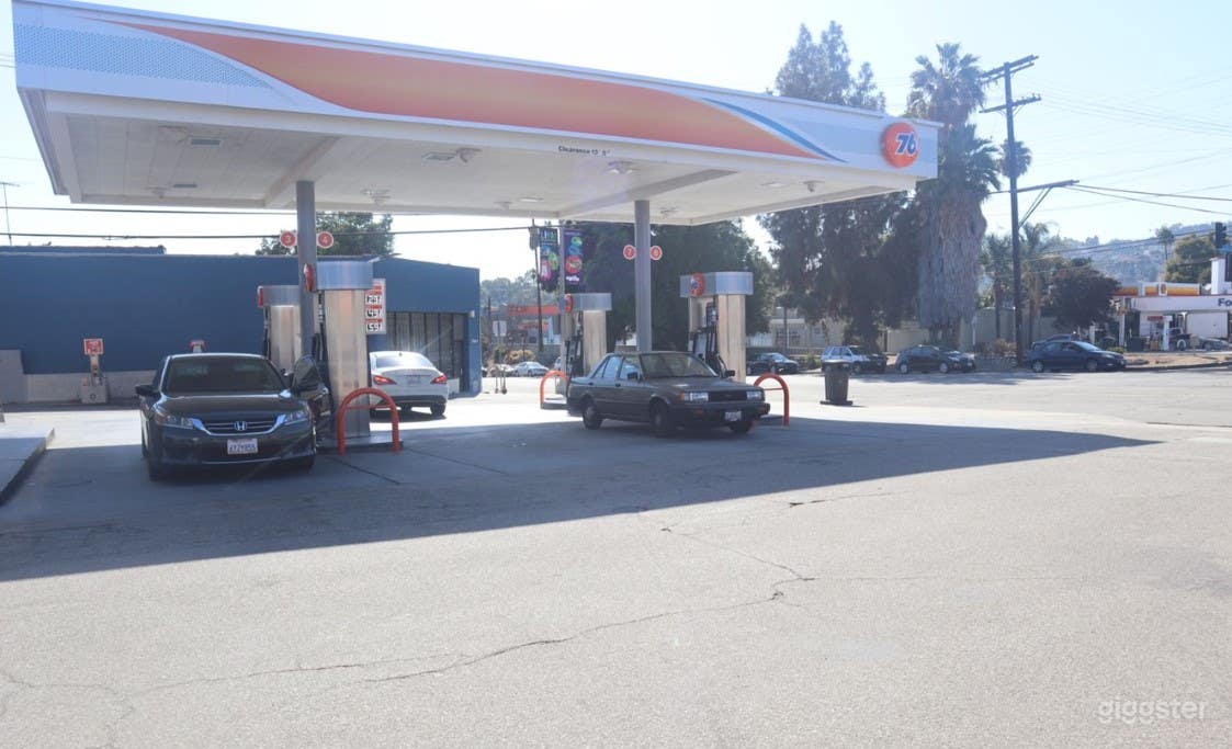 Gas Station with Huge Parking Lot Photo 2