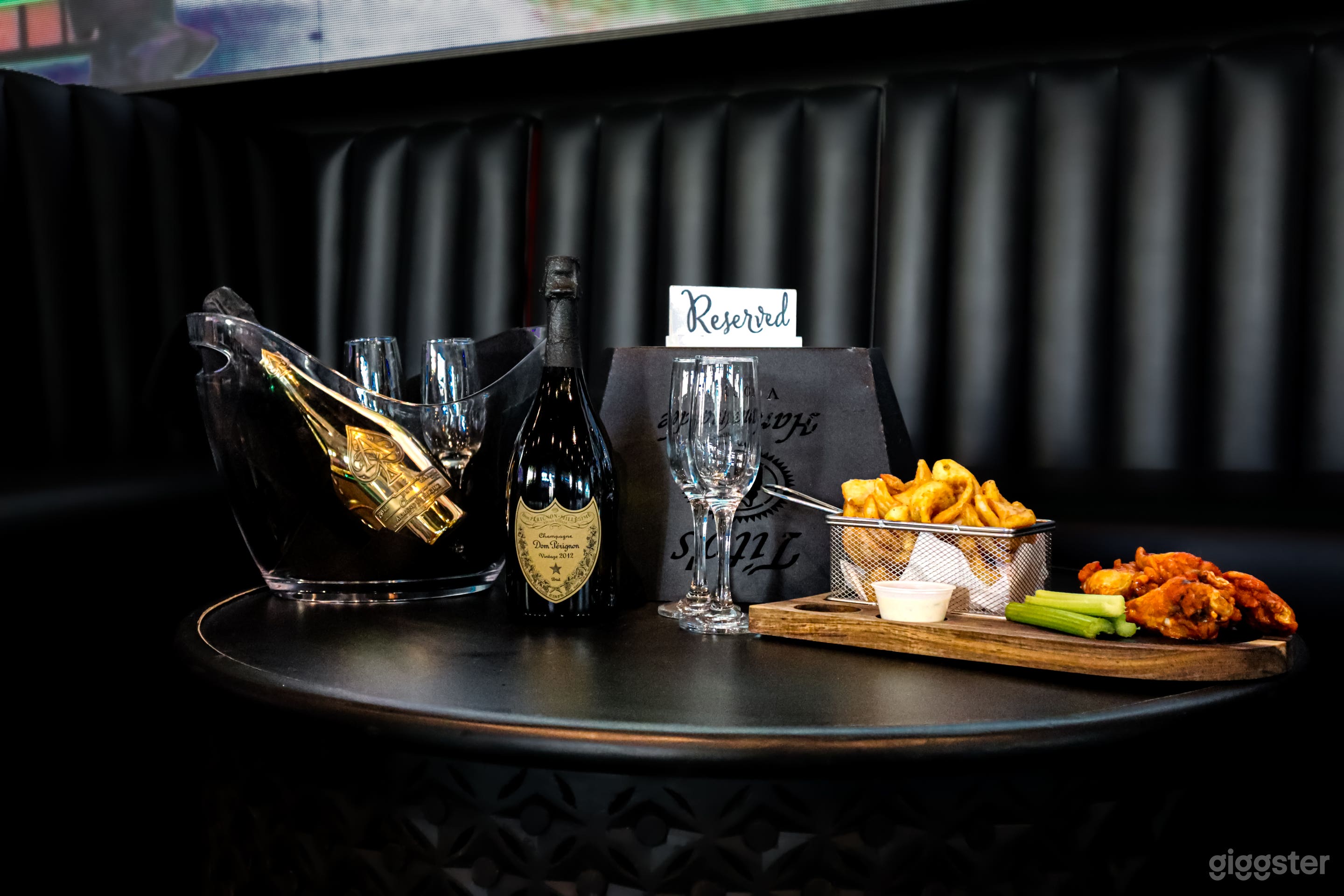 7 VIP Booths raised on stage under giant LED Screen