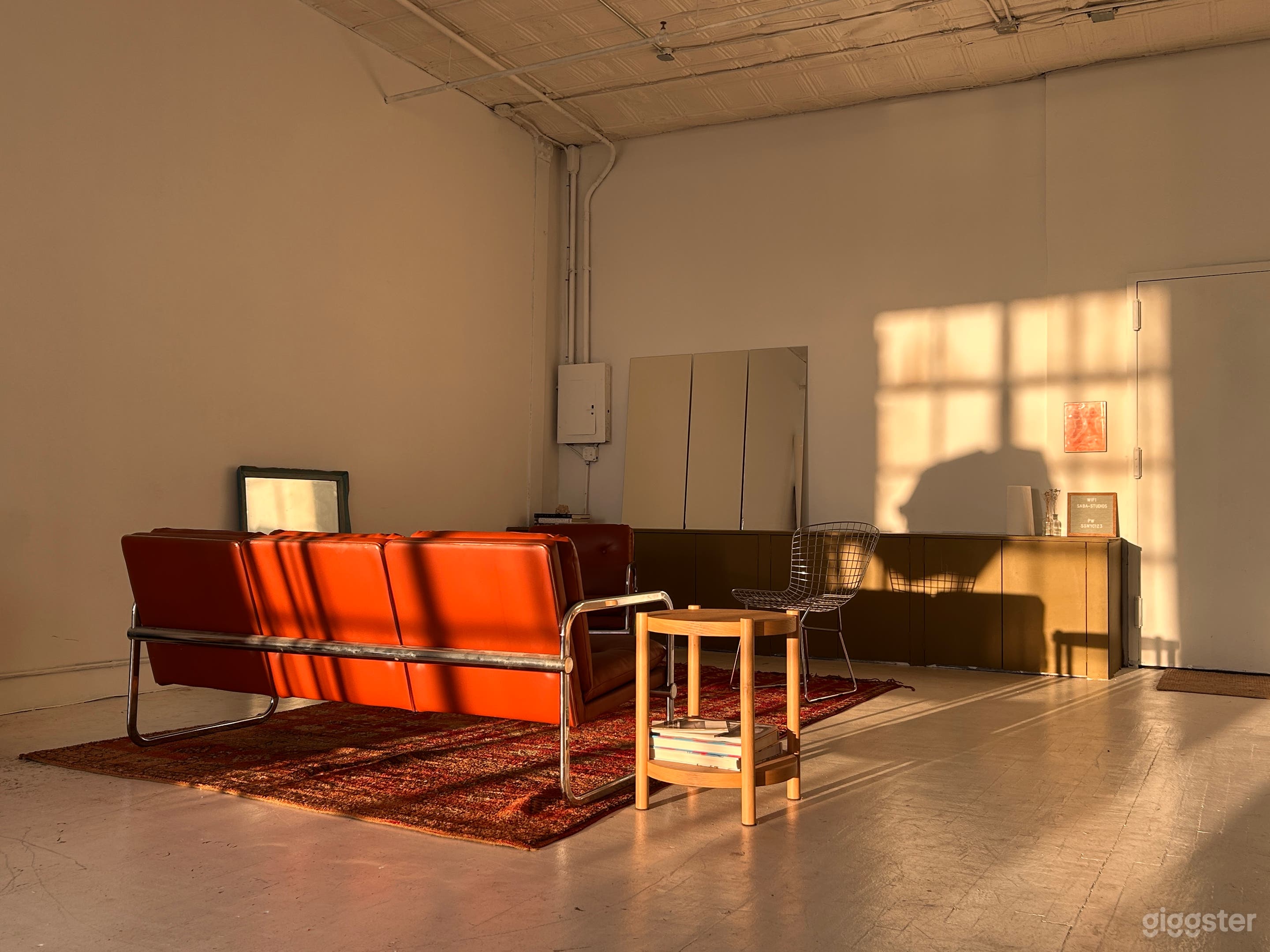 Studio during golden hour