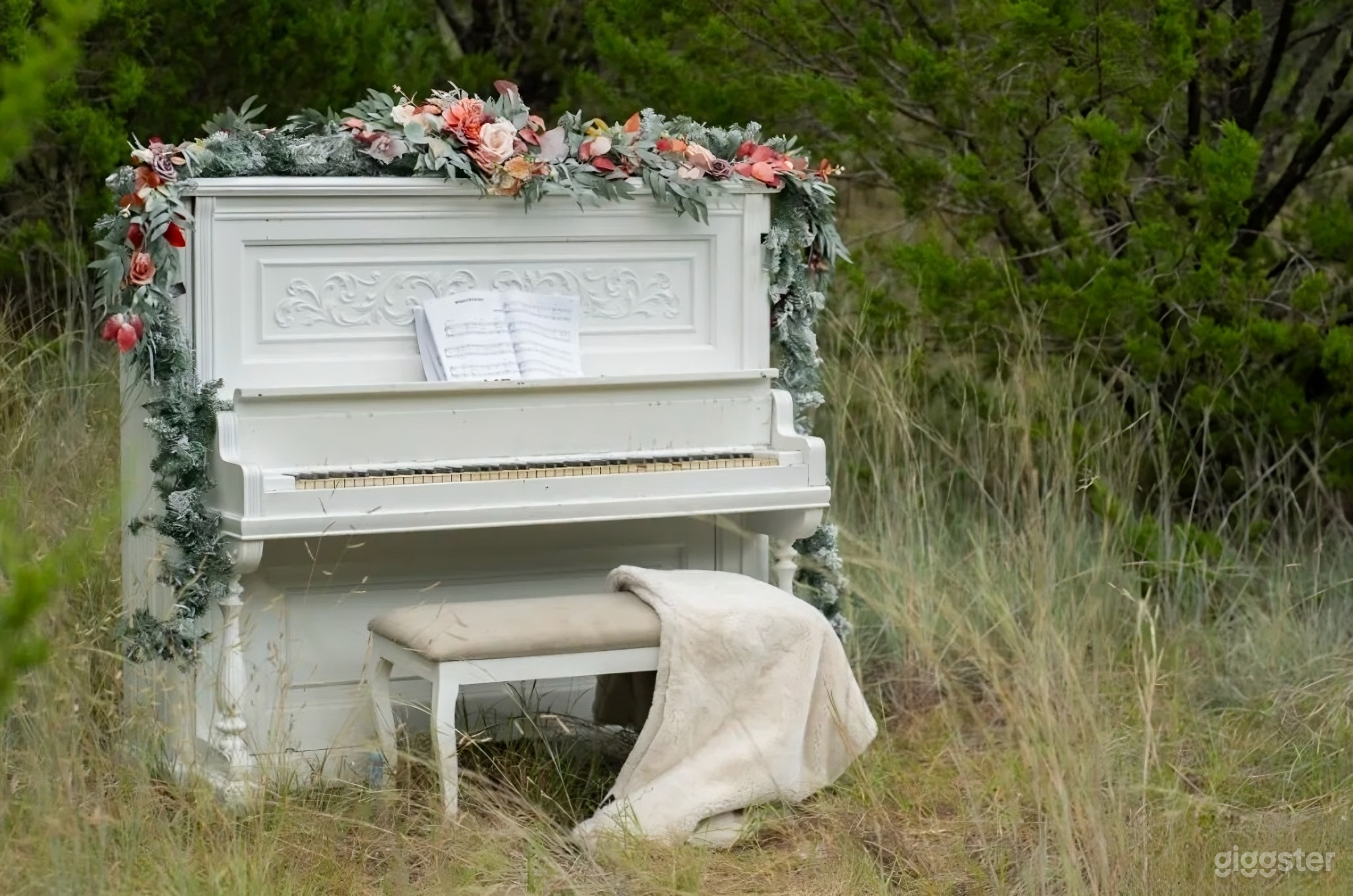 Dreamy, Storybook Setting with this Whimsical White Piano Photo 4
