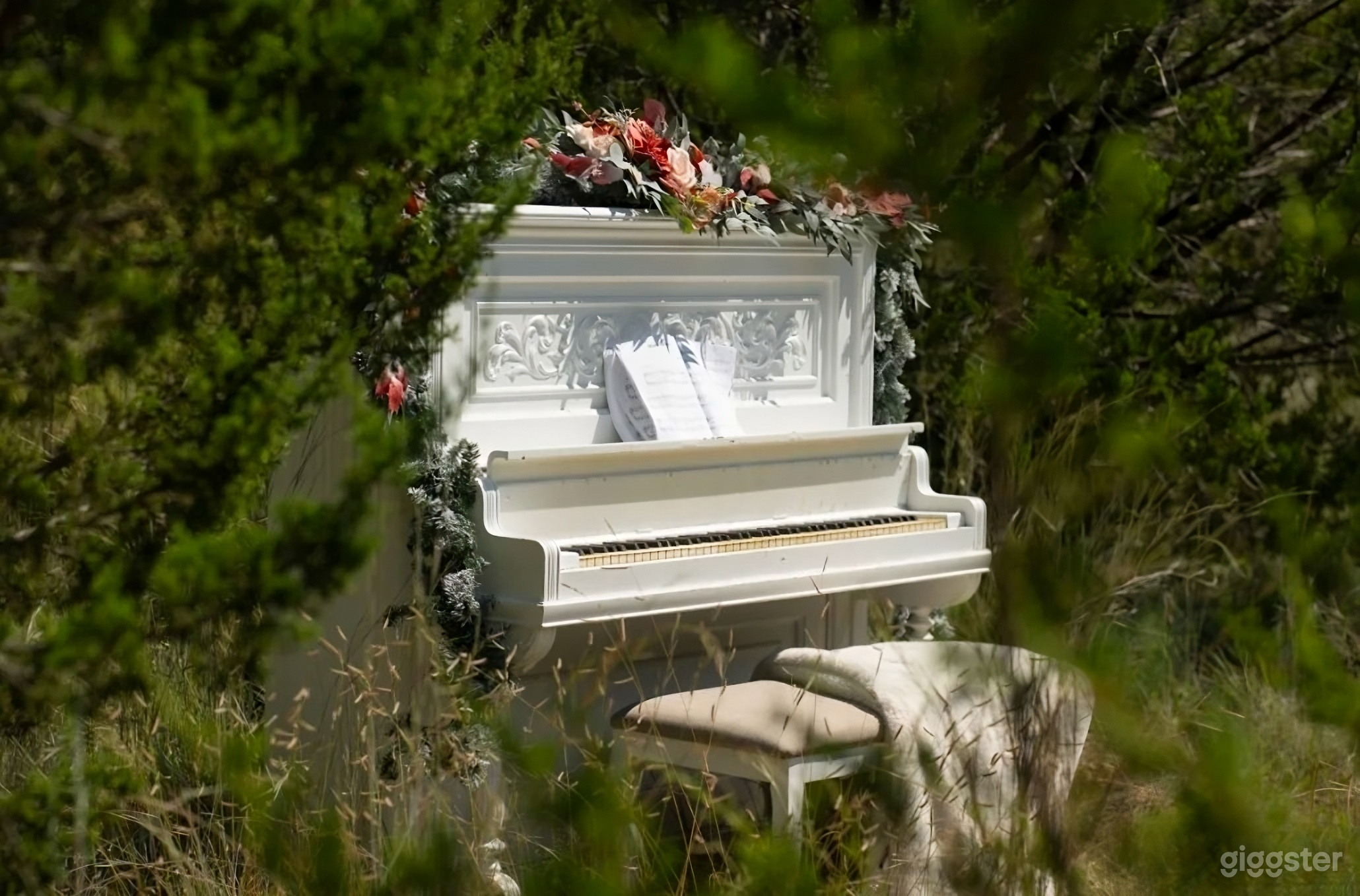 Dreamy, Storybook Setting with this Whimsical White Piano Photo 3