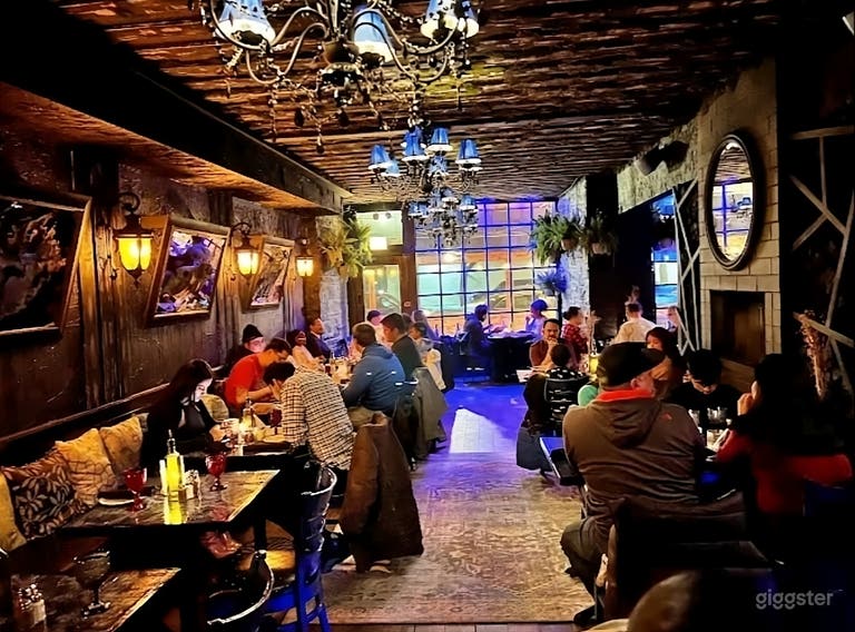  Dark-themed Event Space with Bar 