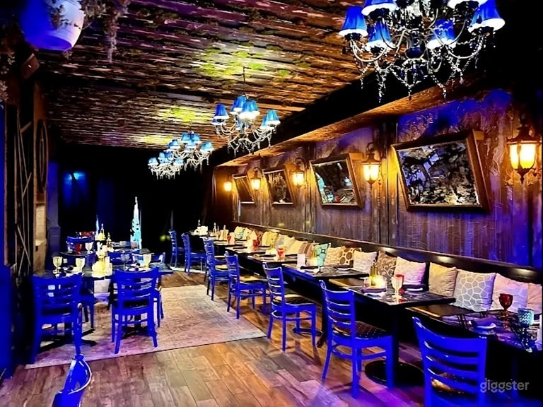  Dark-themed Event Space with Bar 