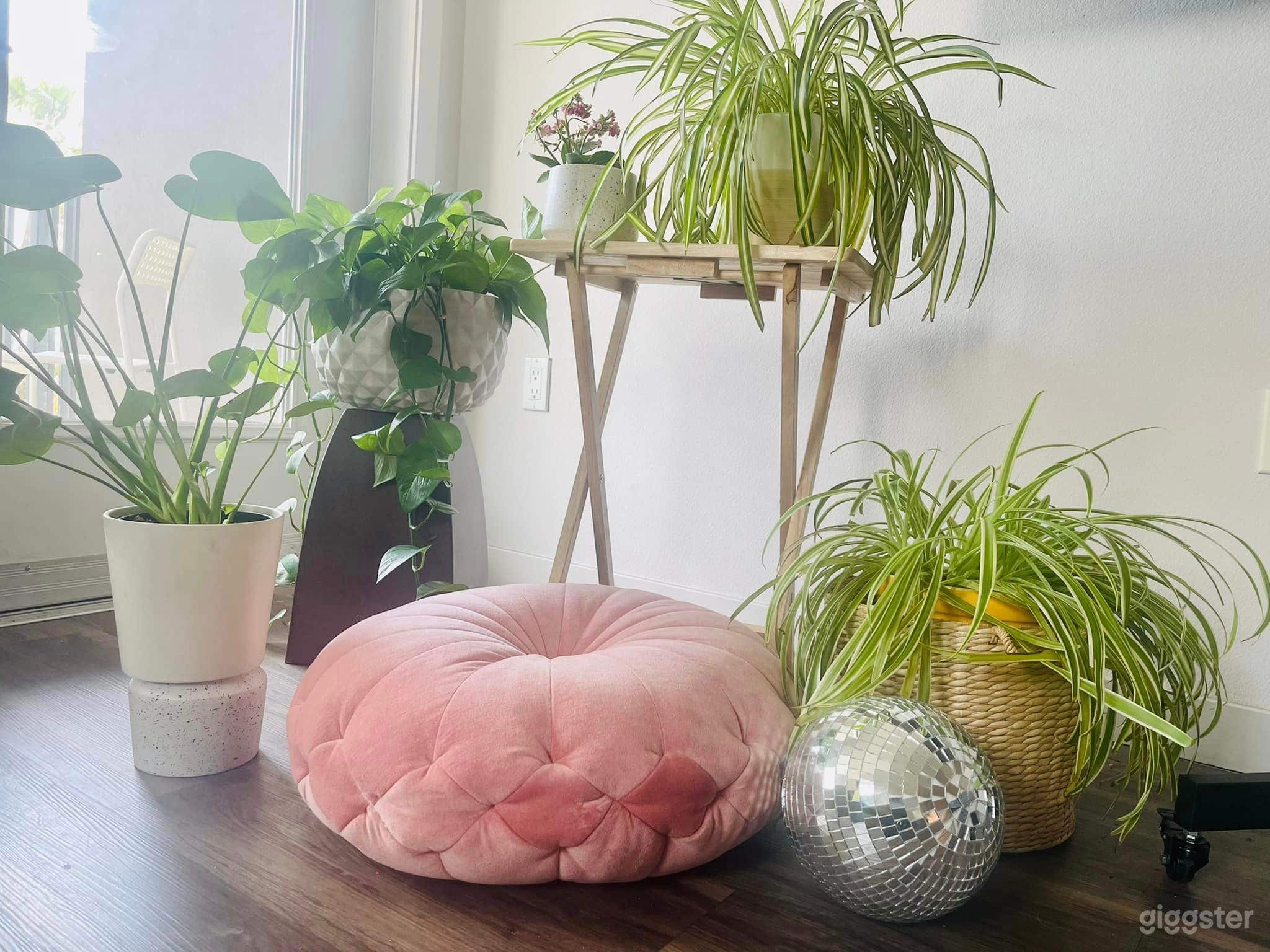 Living room boho nook