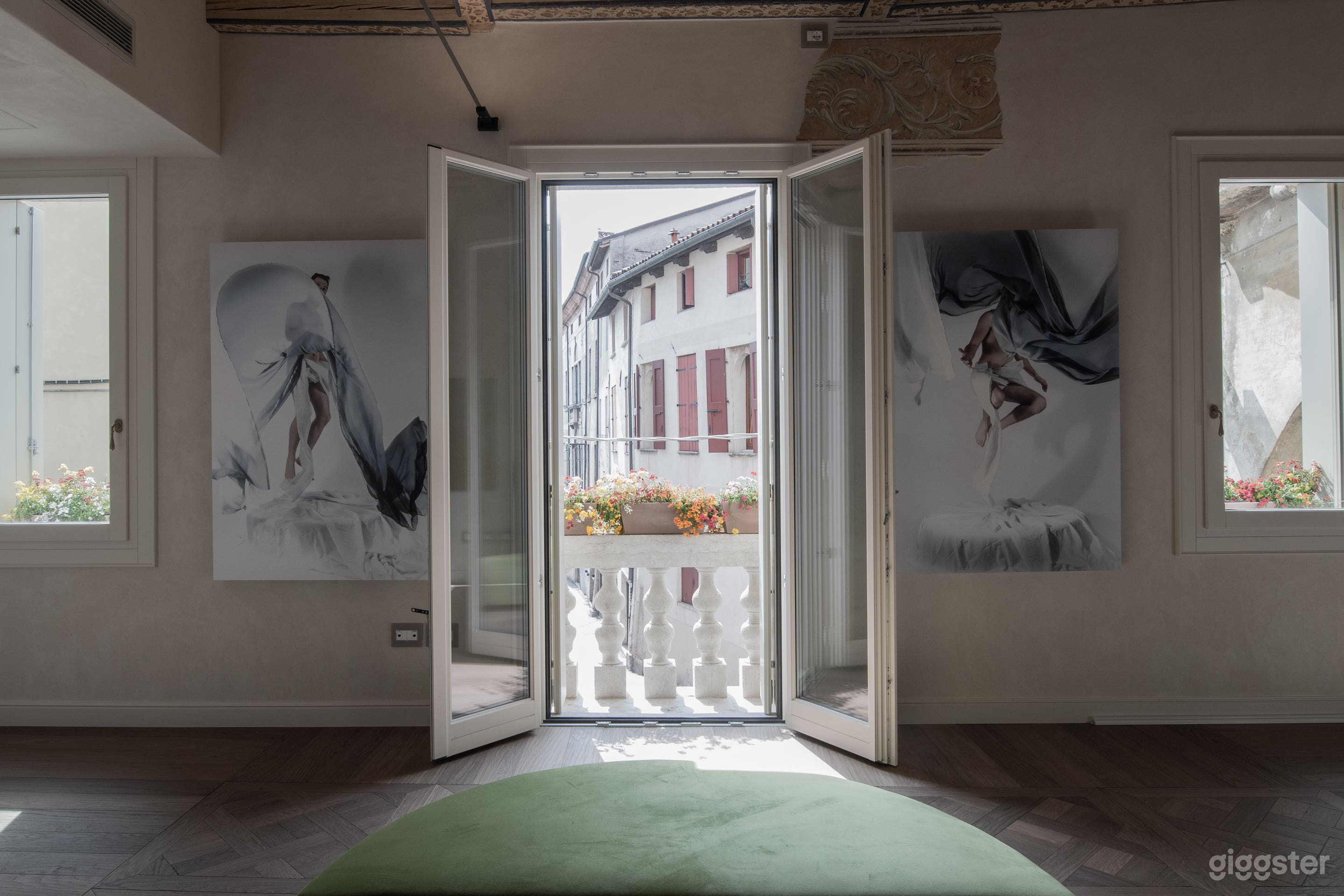 A historic Piano Nobile in Bassano del Grappa, Italy. This elegant 18th-century space exudes timeless charm and sophistication.