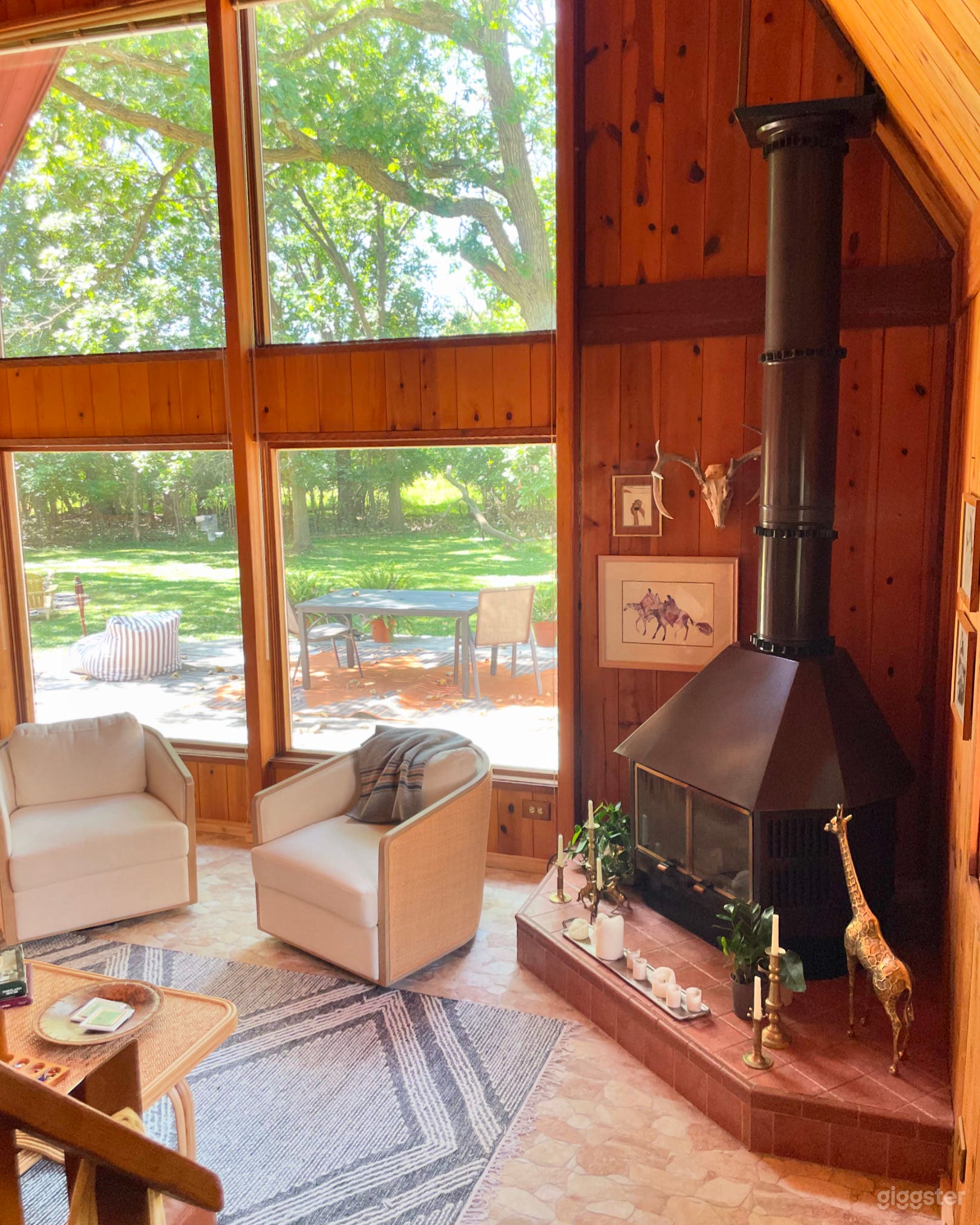 Wooded 1970s Cabin Style Home with Huge Windows Photo 1