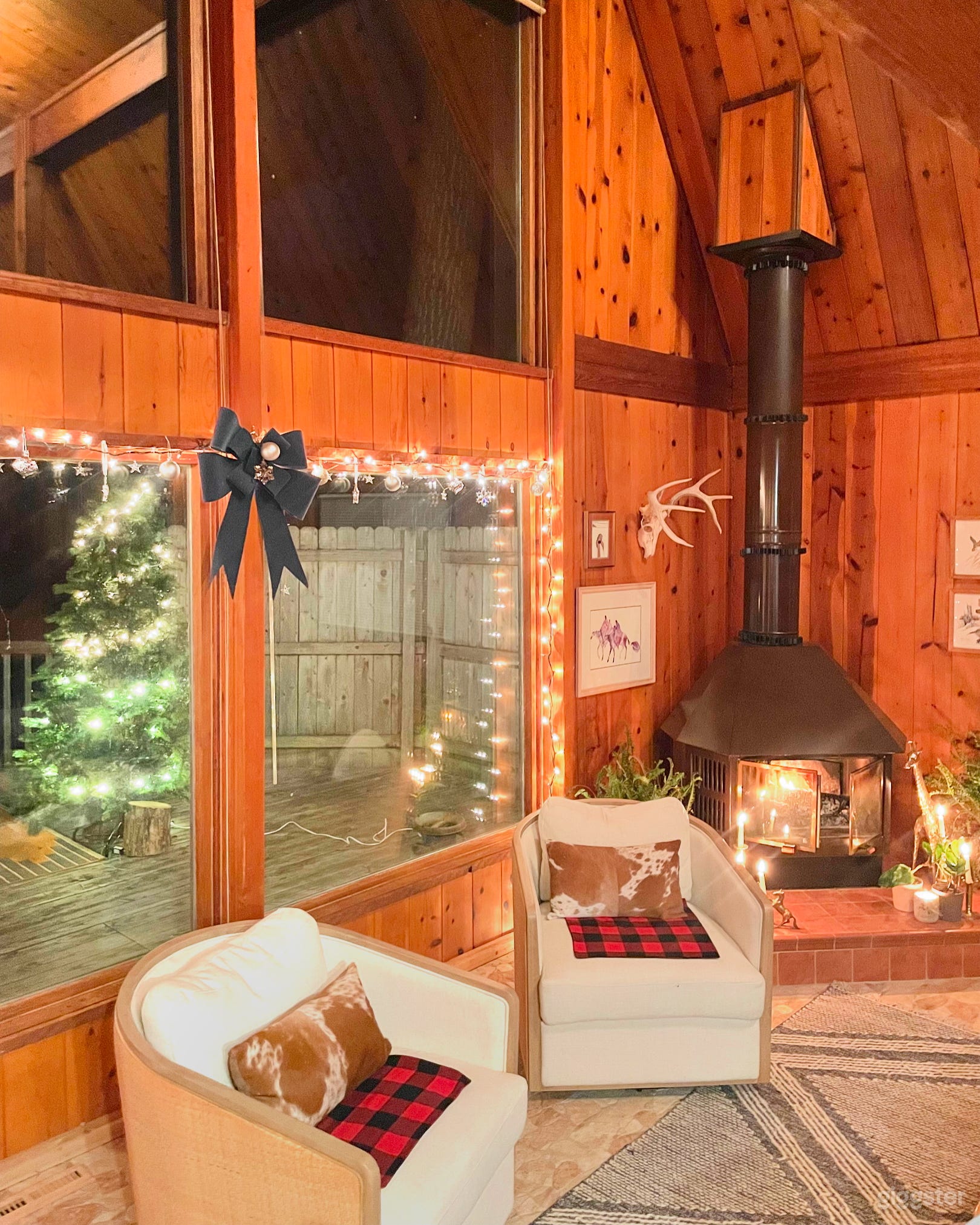 Wooded 1970s Cabin Style Home with Huge Windows Photo 3